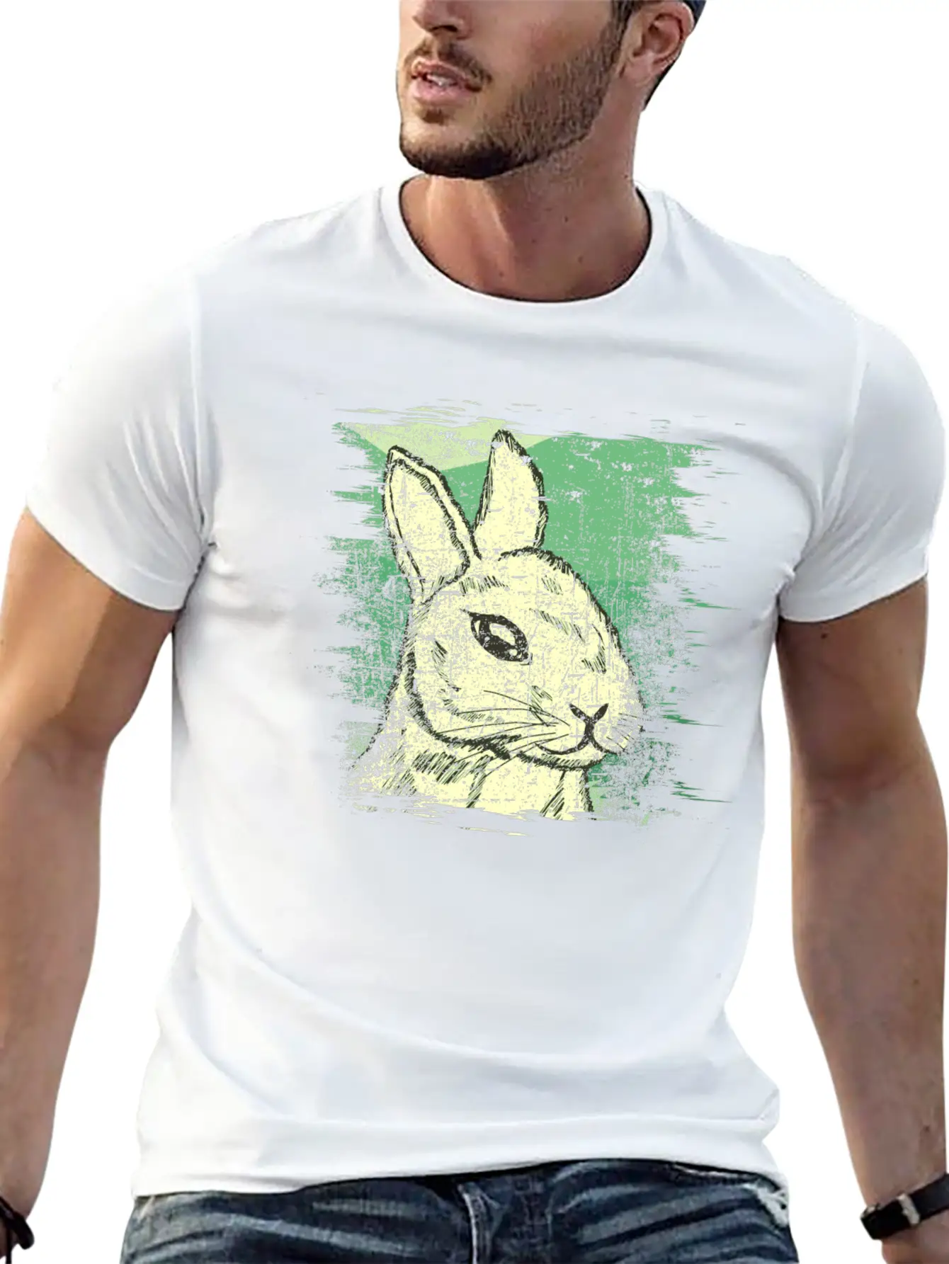 Rabbit Stylish Everyday T-Shirt – Unisex Basic Cotton Tee