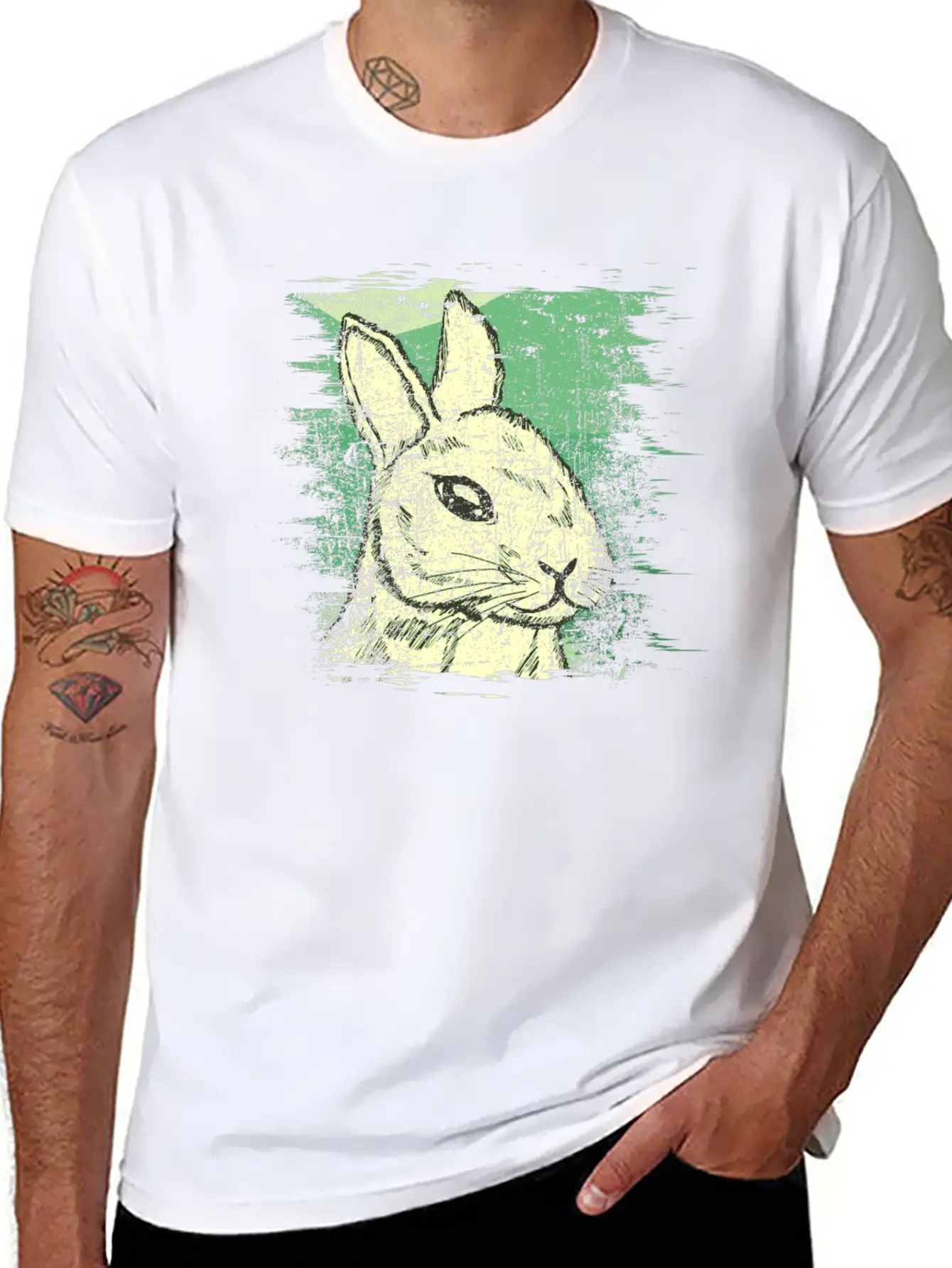 Rabbit Stylish Everyday T-Shirt – Unisex Basic Cotton Tee