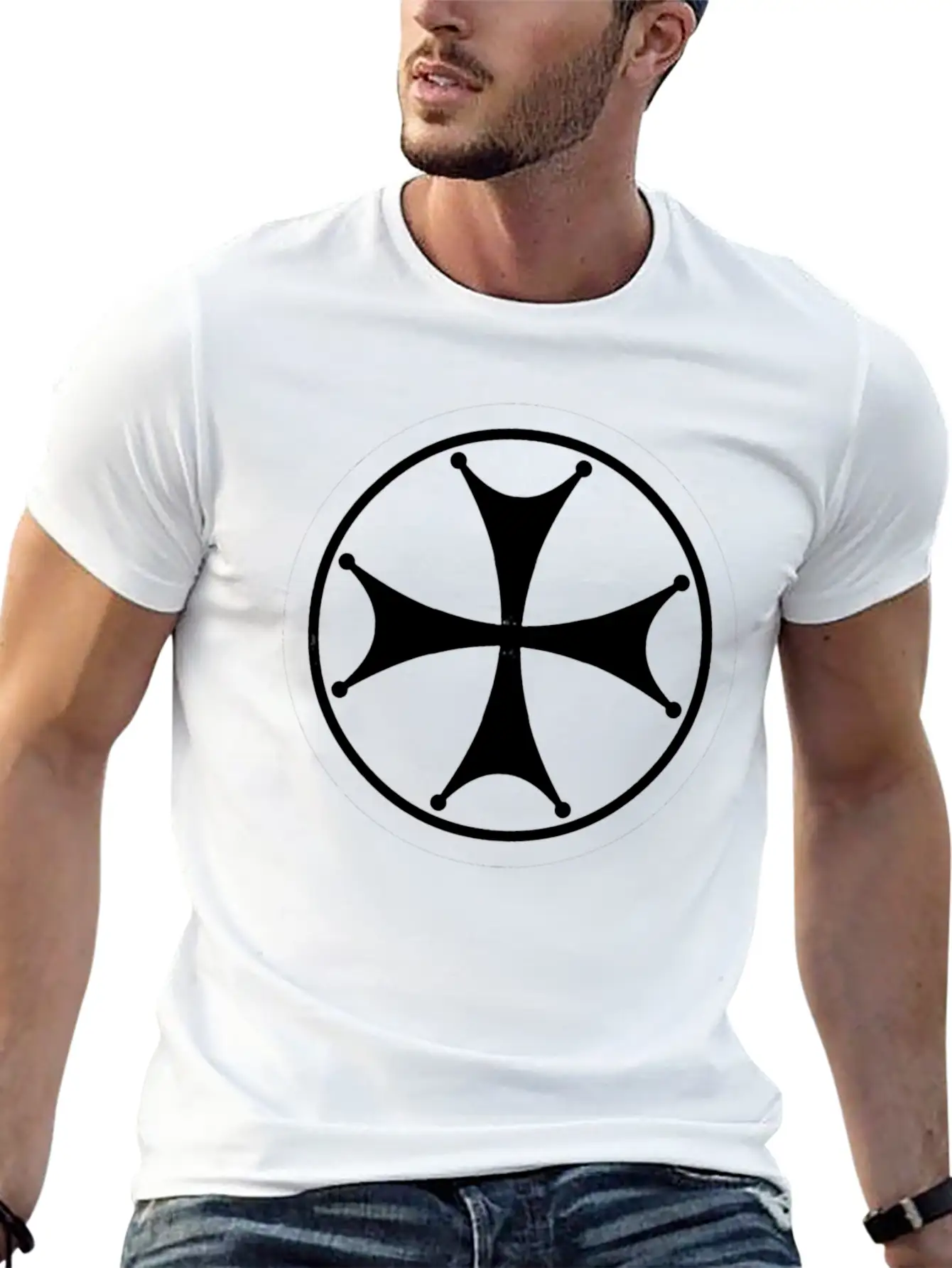 Rabbula Cross Modern Fit Casual T-Shirt – Clean And Versatile Design