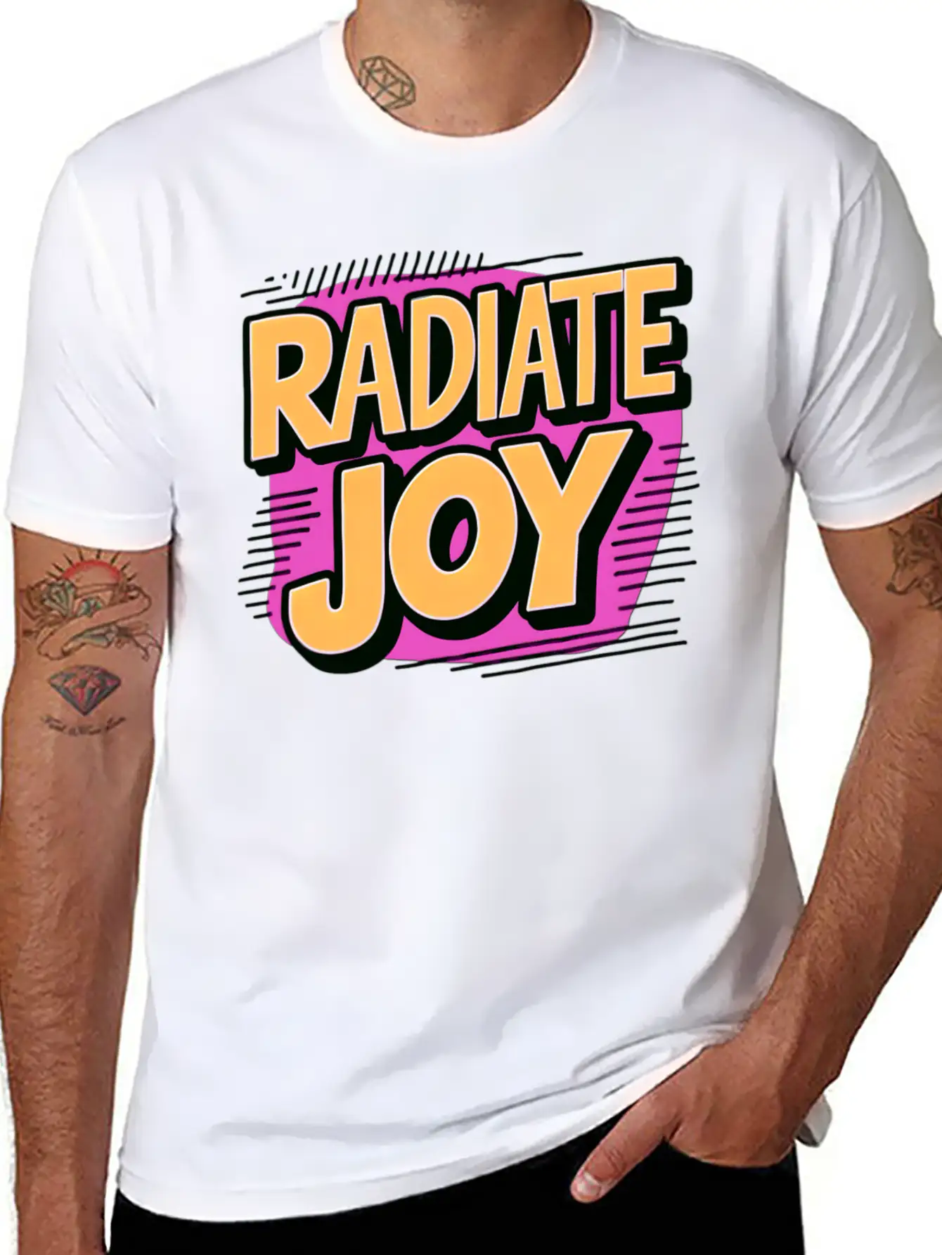 Radiate Joy Basic Graphic T-Shirt – Daily Comfort In Soft Cotton