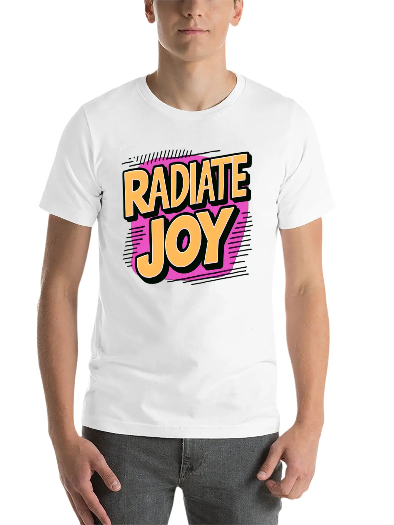 Radiate Joy Basic Graphic T-Shirt – Daily Comfort In Soft Cotton