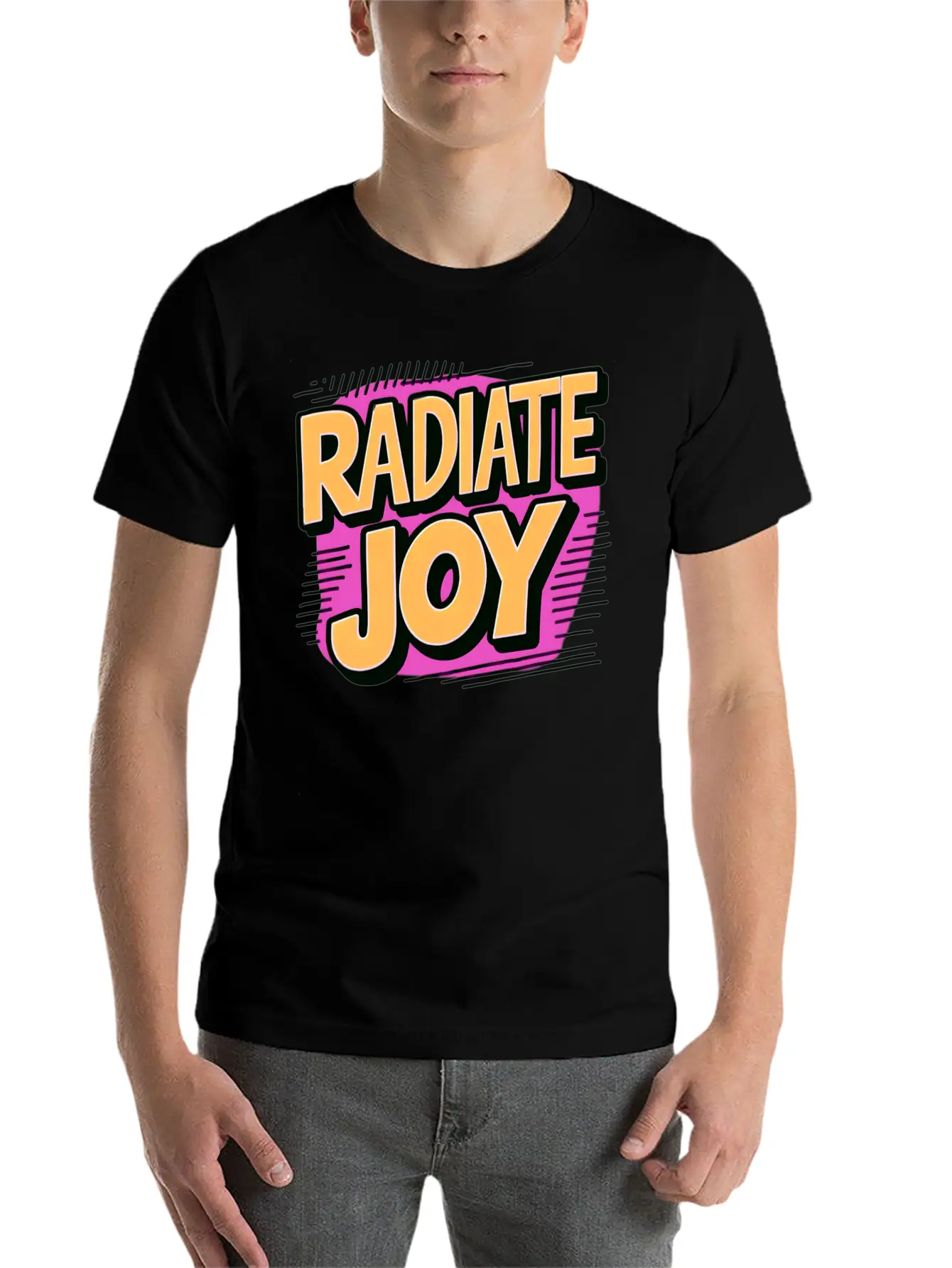 Radiate Joy Basic Graphic T-Shirt – Daily Comfort In Soft Cotton
