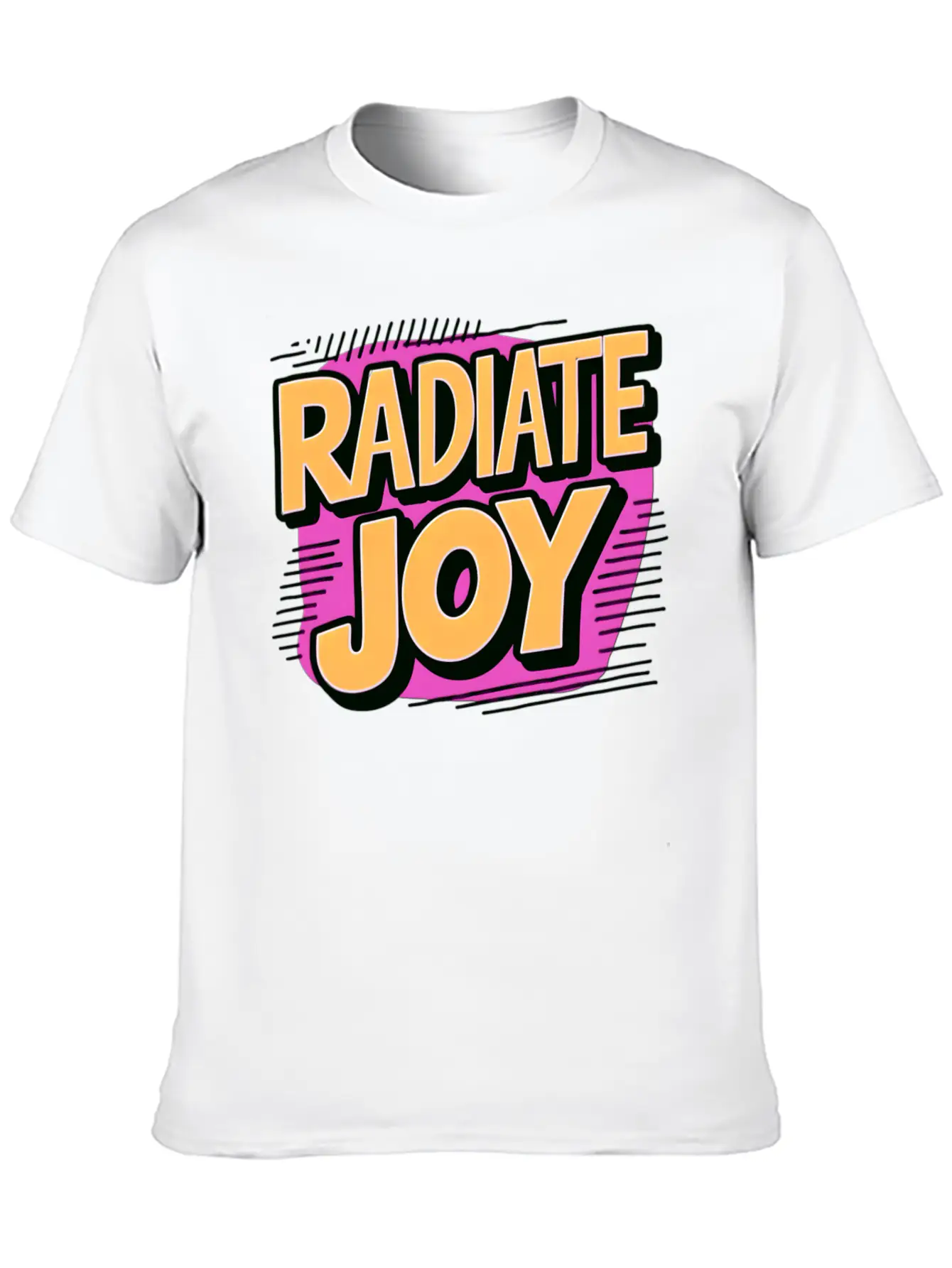 Radiate Joy Basic Graphic T-Shirt – Daily Comfort In Soft Cotton