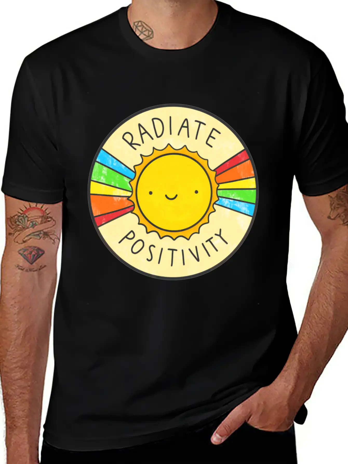 Radiate Positivity Classic T Shirt Soft Cotton Short Sleeve Tee – Unisex Wardrobe Staple