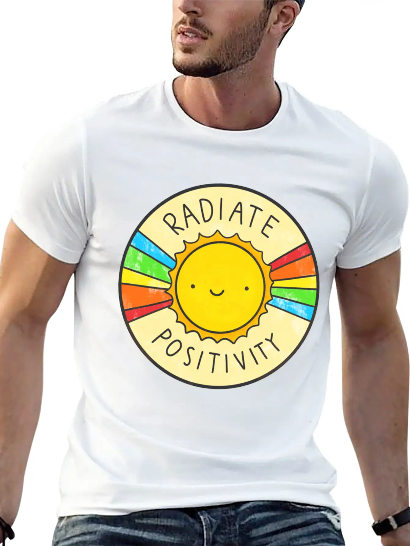 Radiate Positivity Classic T Shirt Soft Cotton Short Sleeve Tee – Unisex Wardrobe Staple