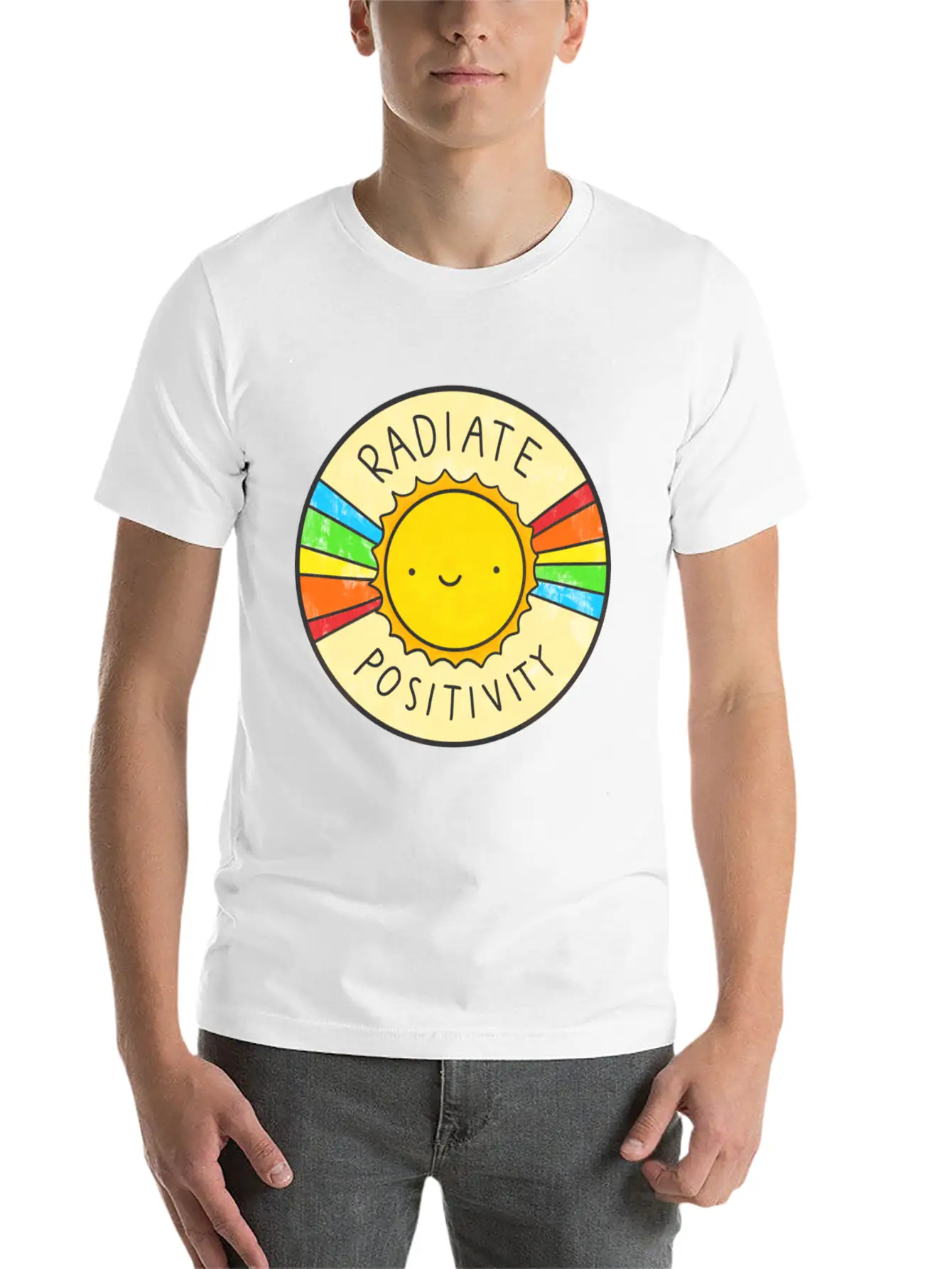 Radiate Positivity Classic T Shirt Soft Cotton Short Sleeve Tee – Unisex Wardrobe Staple