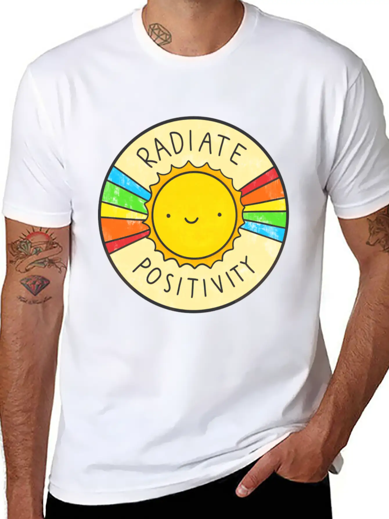 Radiate Positivity Classic T Shirt Soft Cotton Short Sleeve Tee – Unisex Wardrobe Staple