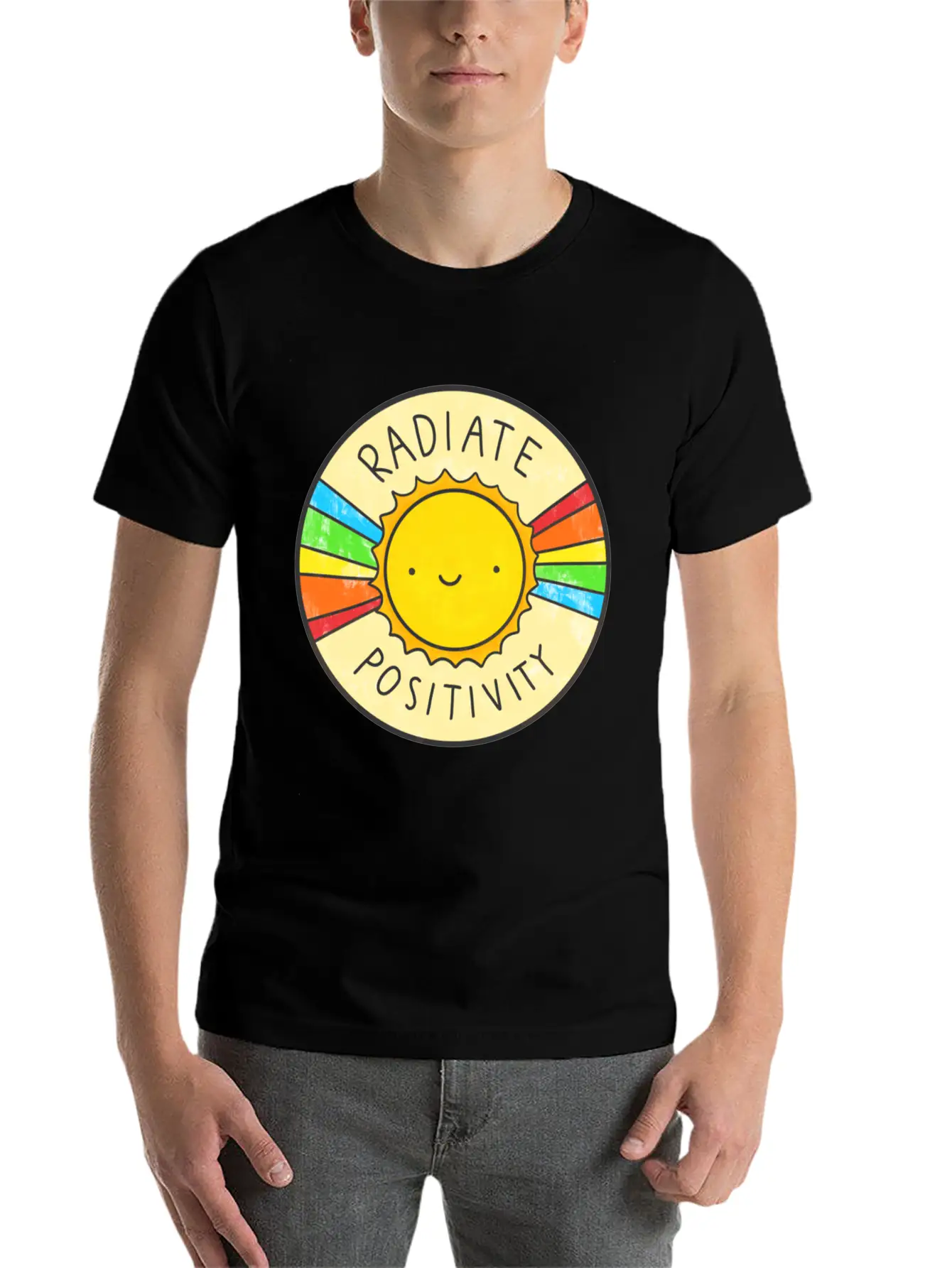 Radiate Positivity Classic T Shirt Soft Cotton Short Sleeve Tee – Unisex Wardrobe Staple
