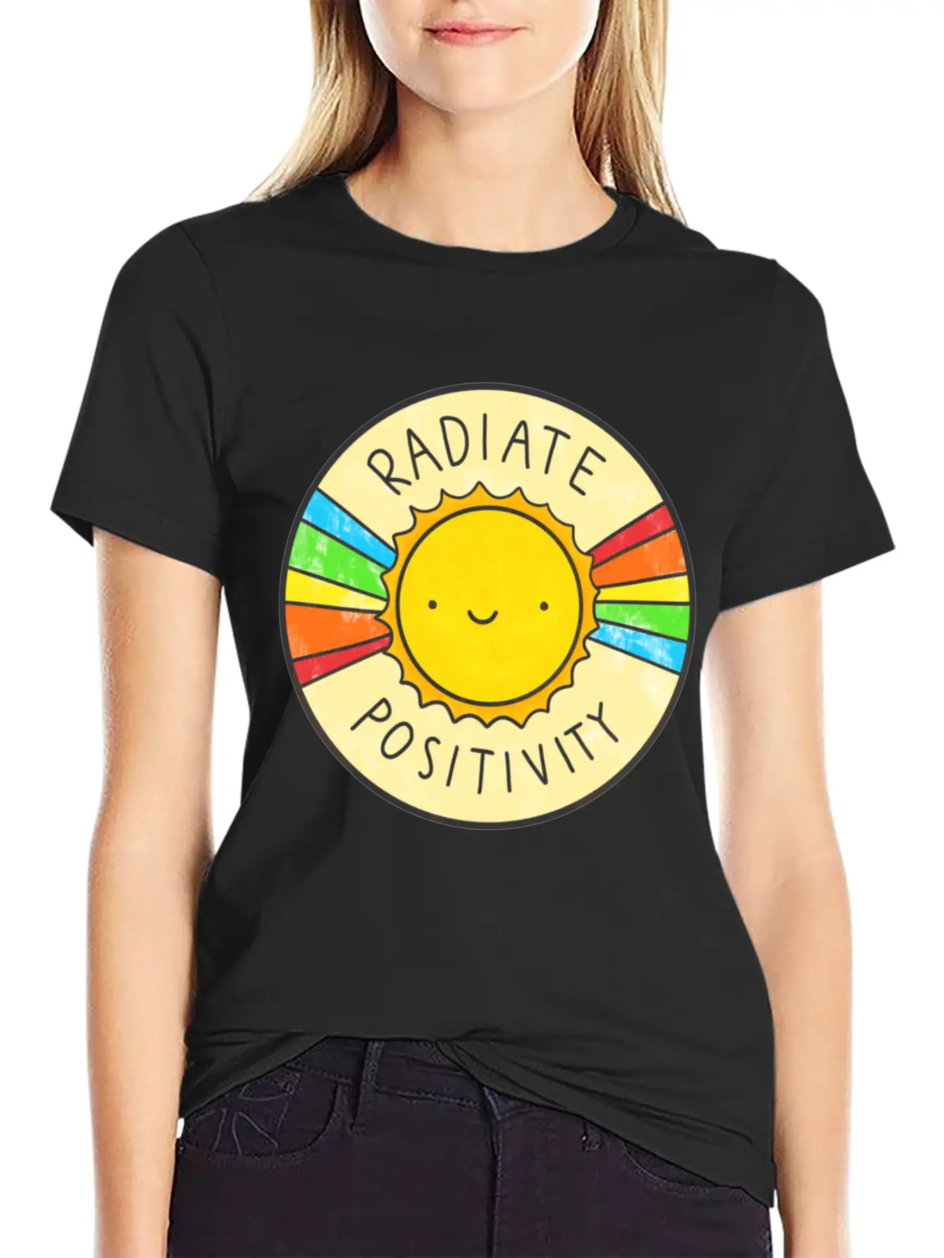 Radiate Positivity Classic T Shirt Soft Cotton Short Sleeve Tee – Unisex Wardrobe Staple