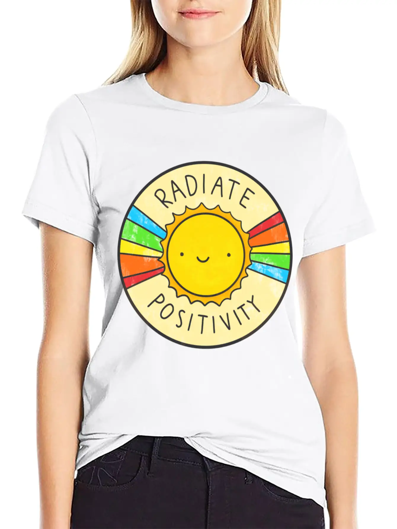 Radiate Positivity Classic T Shirt Soft Cotton Short Sleeve Tee – Unisex Wardrobe Staple