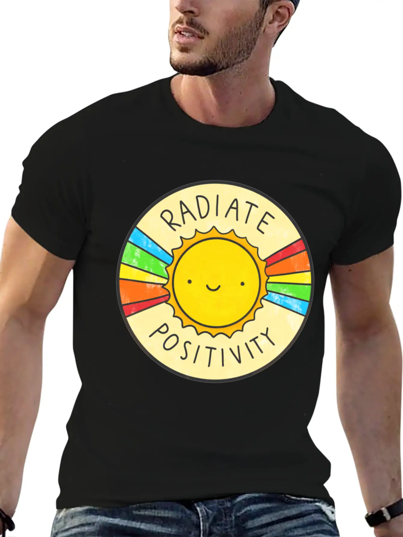 Radiate Positivity Classic T Shirt Soft Cotton Short Sleeve Tee – Unisex Wardrobe Staple