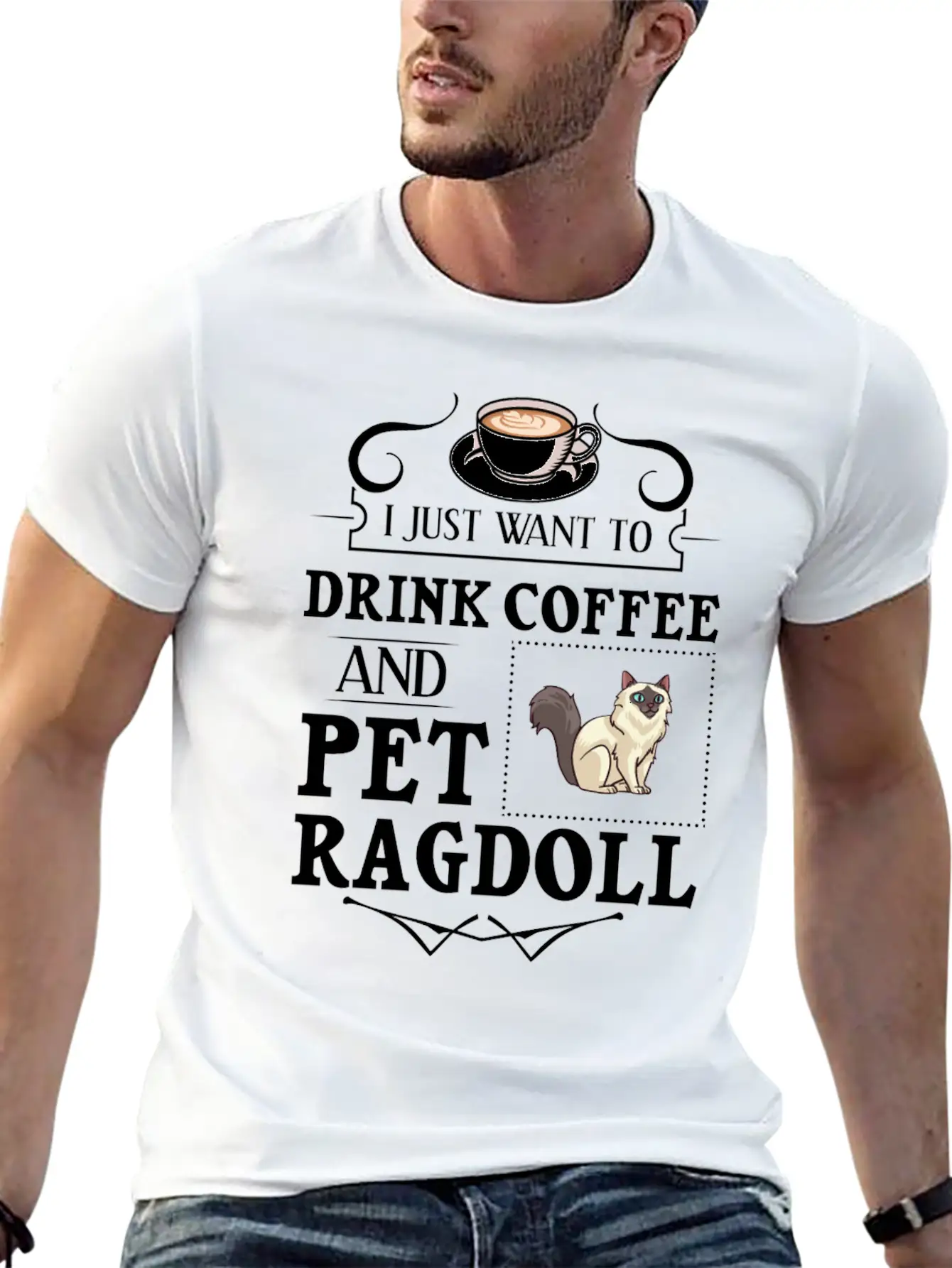 Ragdoll Cat Gift Kitten Owner Lover Modern Fit Casual T-Shirt – Clean And Versatile Design