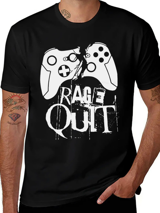 Rage Quit Gamepad Console PC Gaming Gamer Sklave Classic Fit Graphic Tee For Daily Comfort – Unisex Cotton Shirt