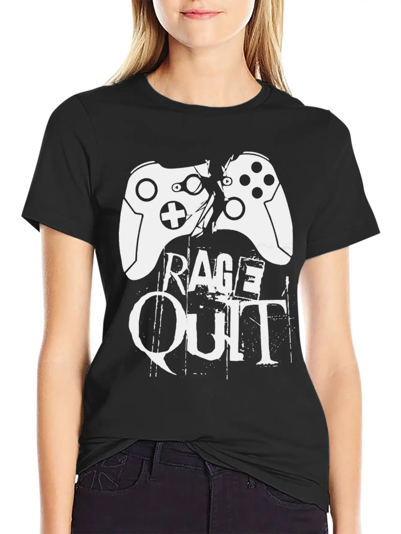 Rage Quit Gamepad Console PC Gaming Gamer Sklave Classic Fit Graphic Tee For Daily Comfort – Unisex Cotton Shirt