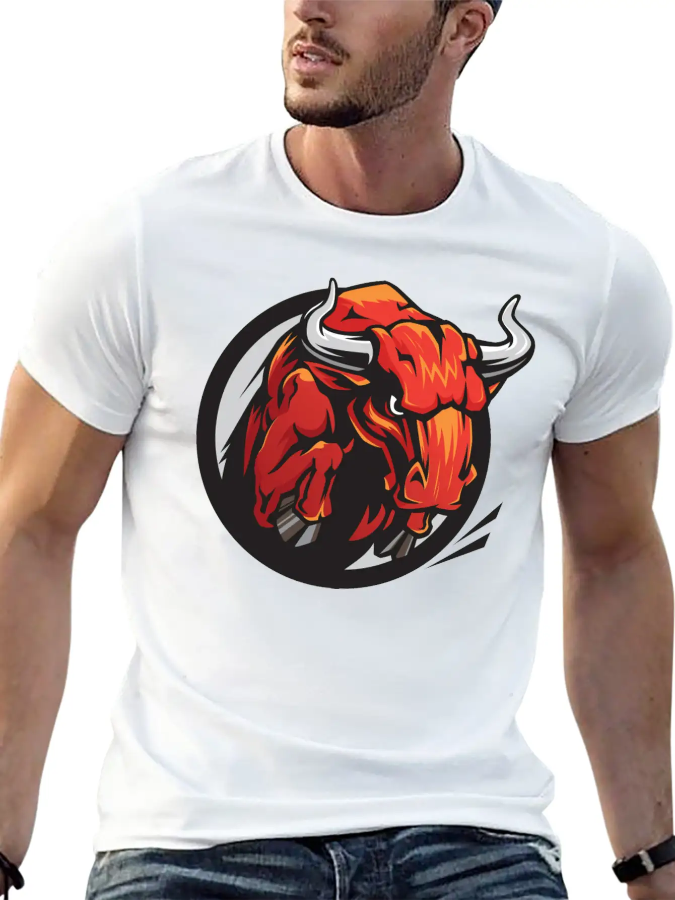 Raging Bull Classic Fit Graphic Tee For Daily Comfort – Unisex Cotton Shirt