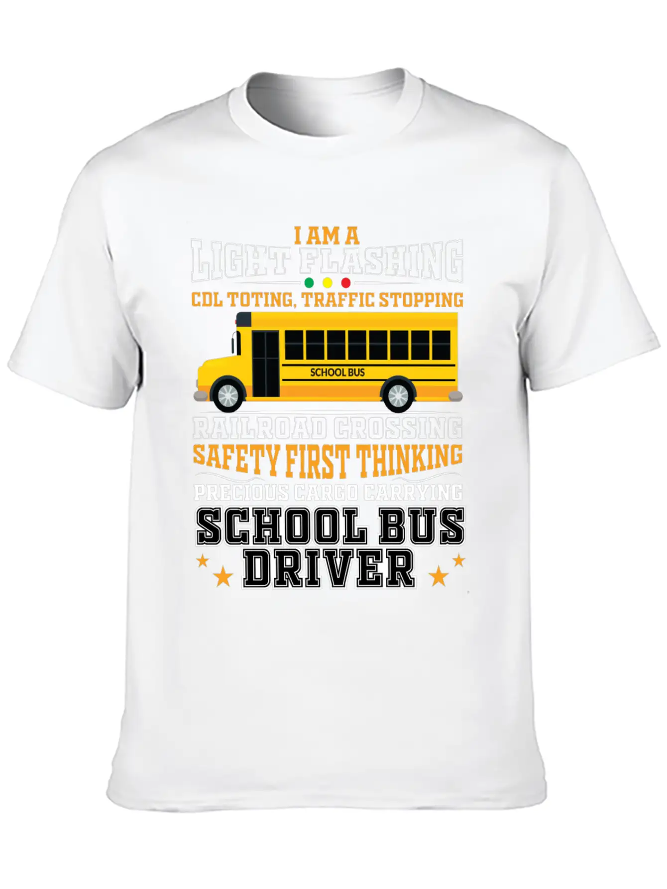 Railroad Crossing School Bus Driver Design For A Lightweight Cotton T-Shirt – Daily Comfort Graphic Shirt