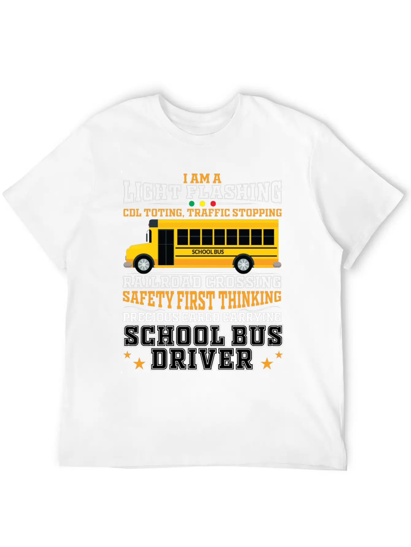 Railroad Crossing School Bus Driver Design For A Lightweight Cotton T-Shirt – Daily Comfort Graphic Shirt
