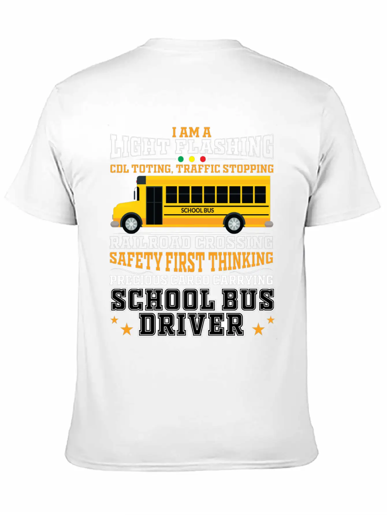Railroad Crossing School Bus Driver Design For A Lightweight Cotton T-Shirt – Daily Comfort Graphic Shirt