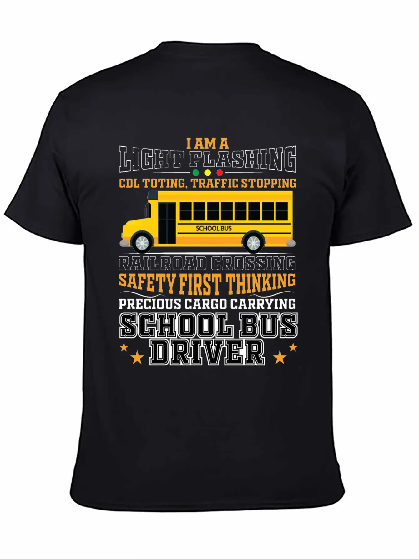 Railroad Crossing School Bus Driver Design For A Lightweight Cotton T-Shirt – Daily Comfort Graphic Shirt