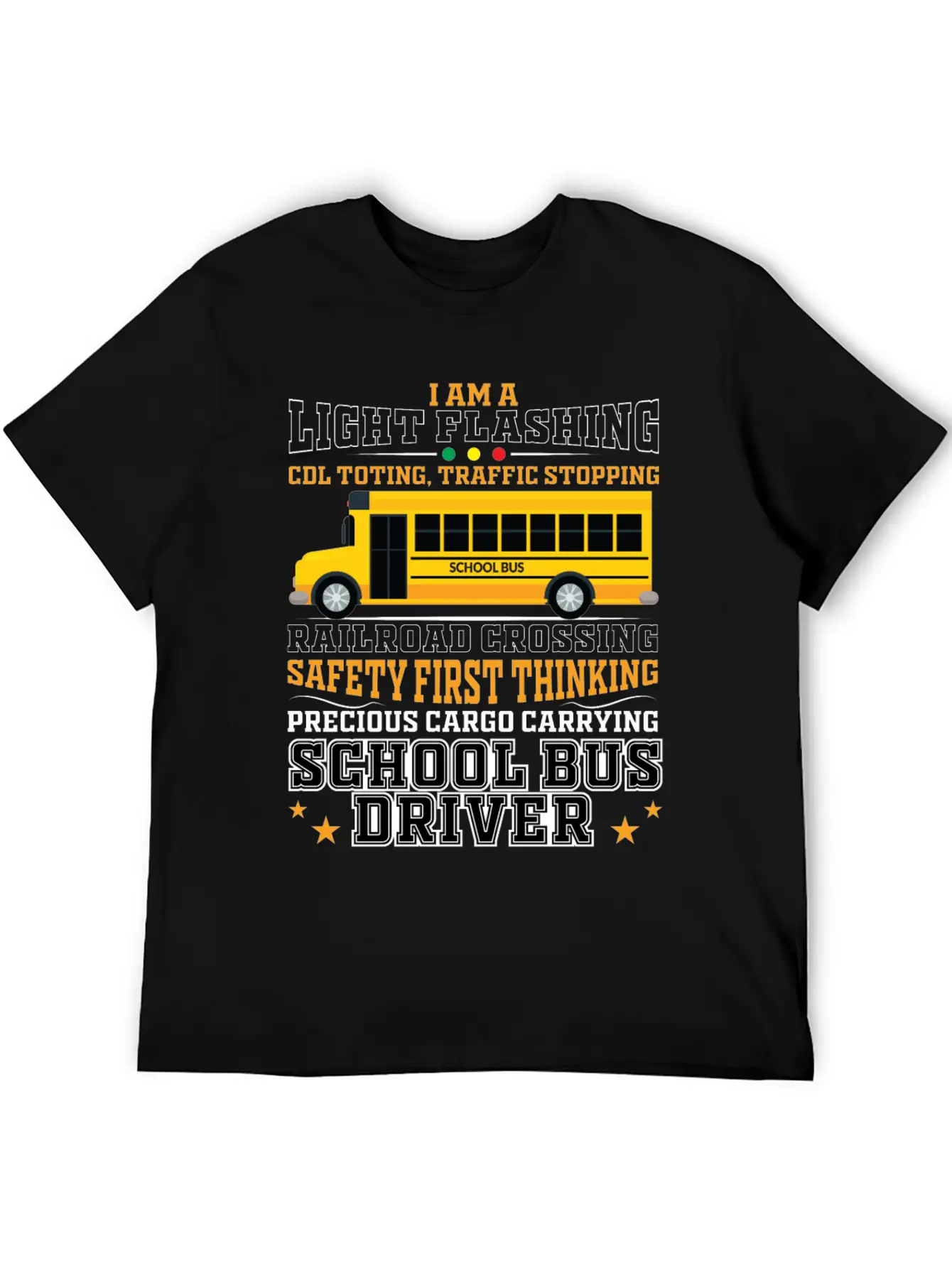 Railroad Crossing School Bus Driver Design For A Lightweight Cotton T-Shirt – Daily Comfort Graphic Shirt