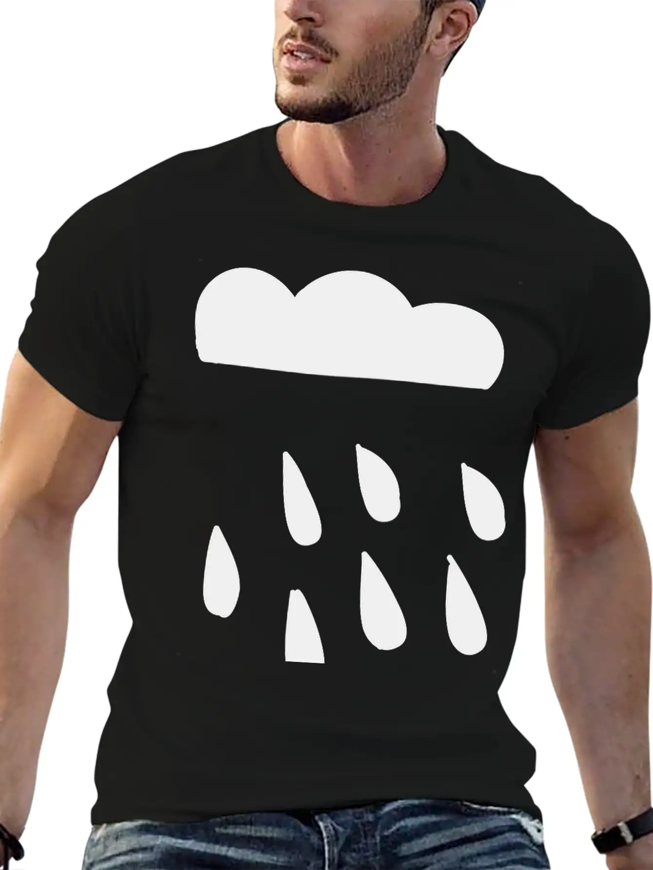Rain Cloud Basic Graphic T-Shirt – Daily Comfort In Soft Cotton