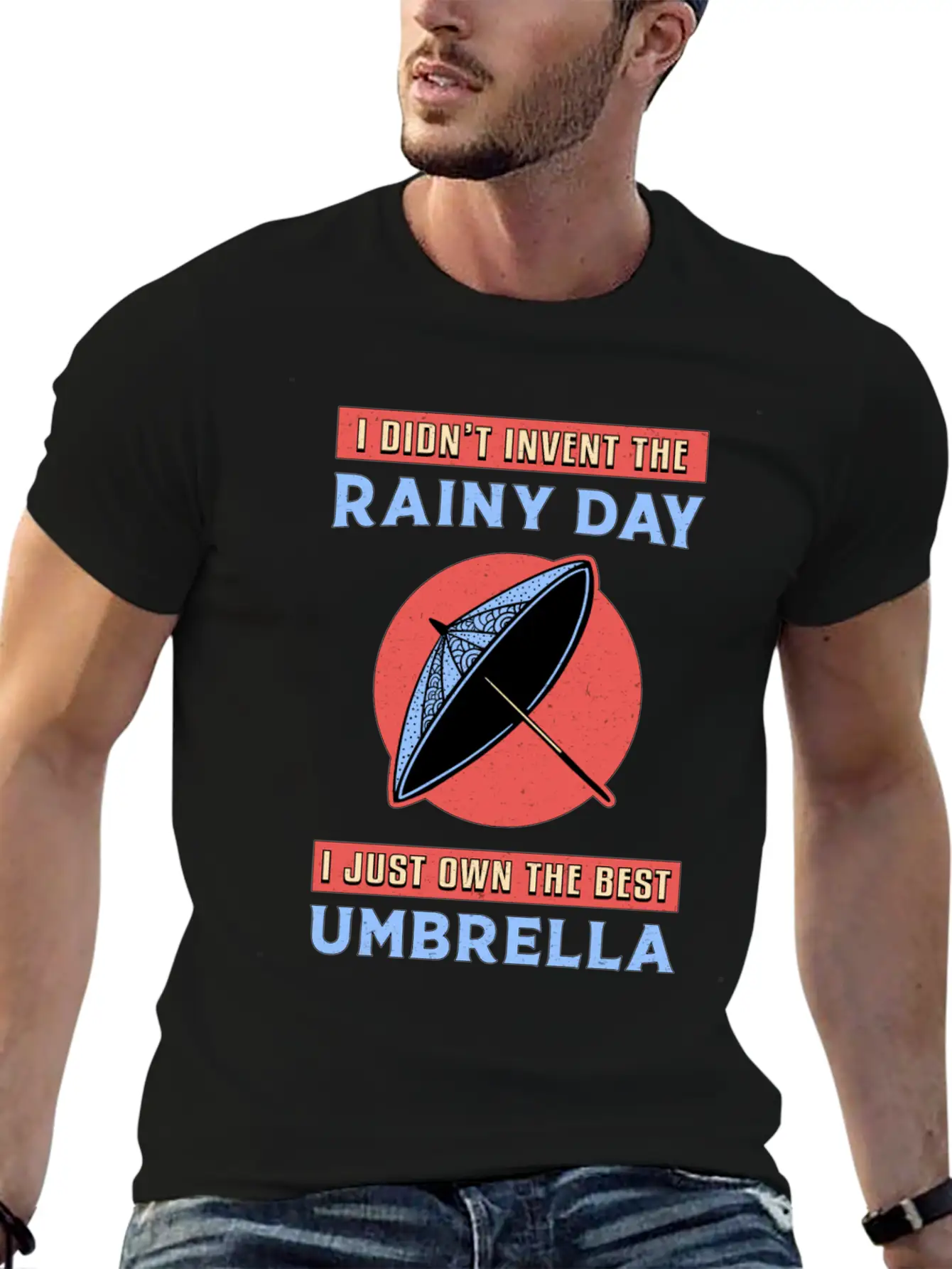 Rain Cloud Umbrella Raindrop Weather Rainy Gift Unisex Casual T-Shirt – Clean Design For Daily Comfort