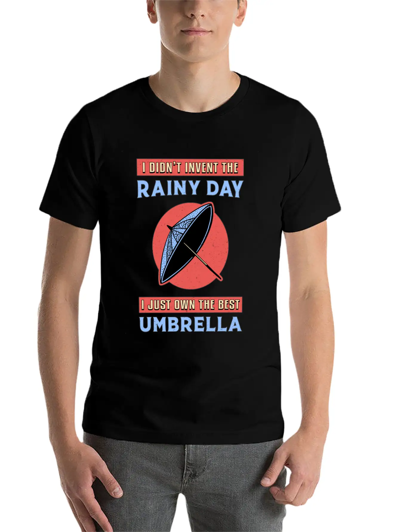Rain Cloud Umbrella Raindrop Weather Rainy Gift Unisex Casual T-Shirt – Clean Design For Daily Comfort