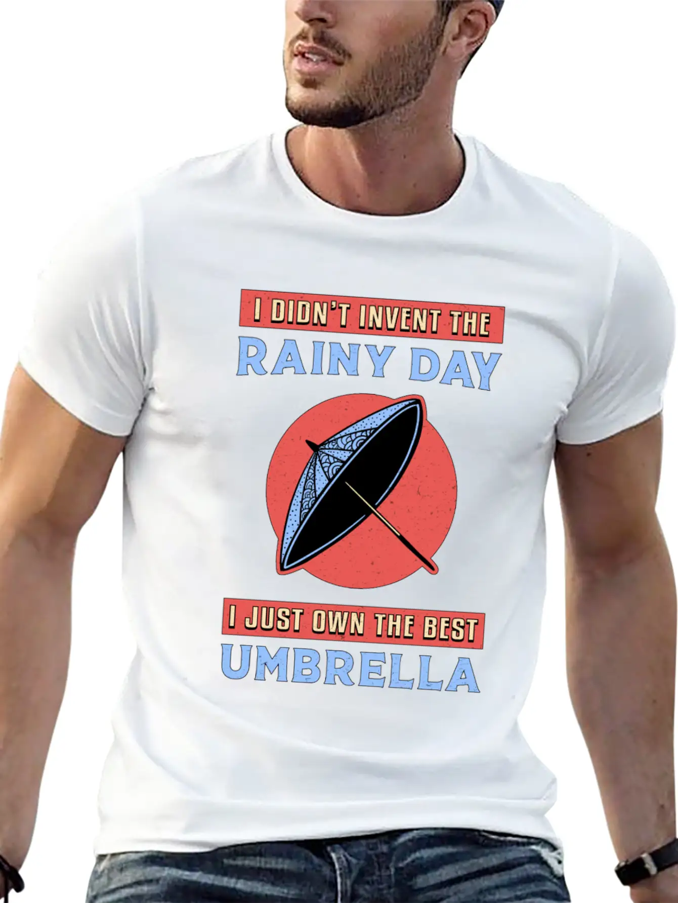 Rain Cloud Umbrella Raindrop Weather Rainy Gift Unisex Casual T-Shirt – Clean Design For Daily Comfort