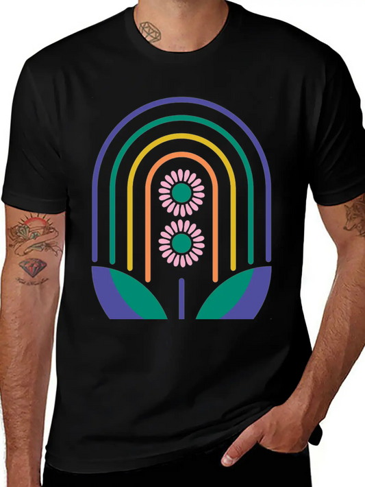 Rainbow Daisies Soft Cotton Short Sleeve Tee – Unisex Wardrobe Staple