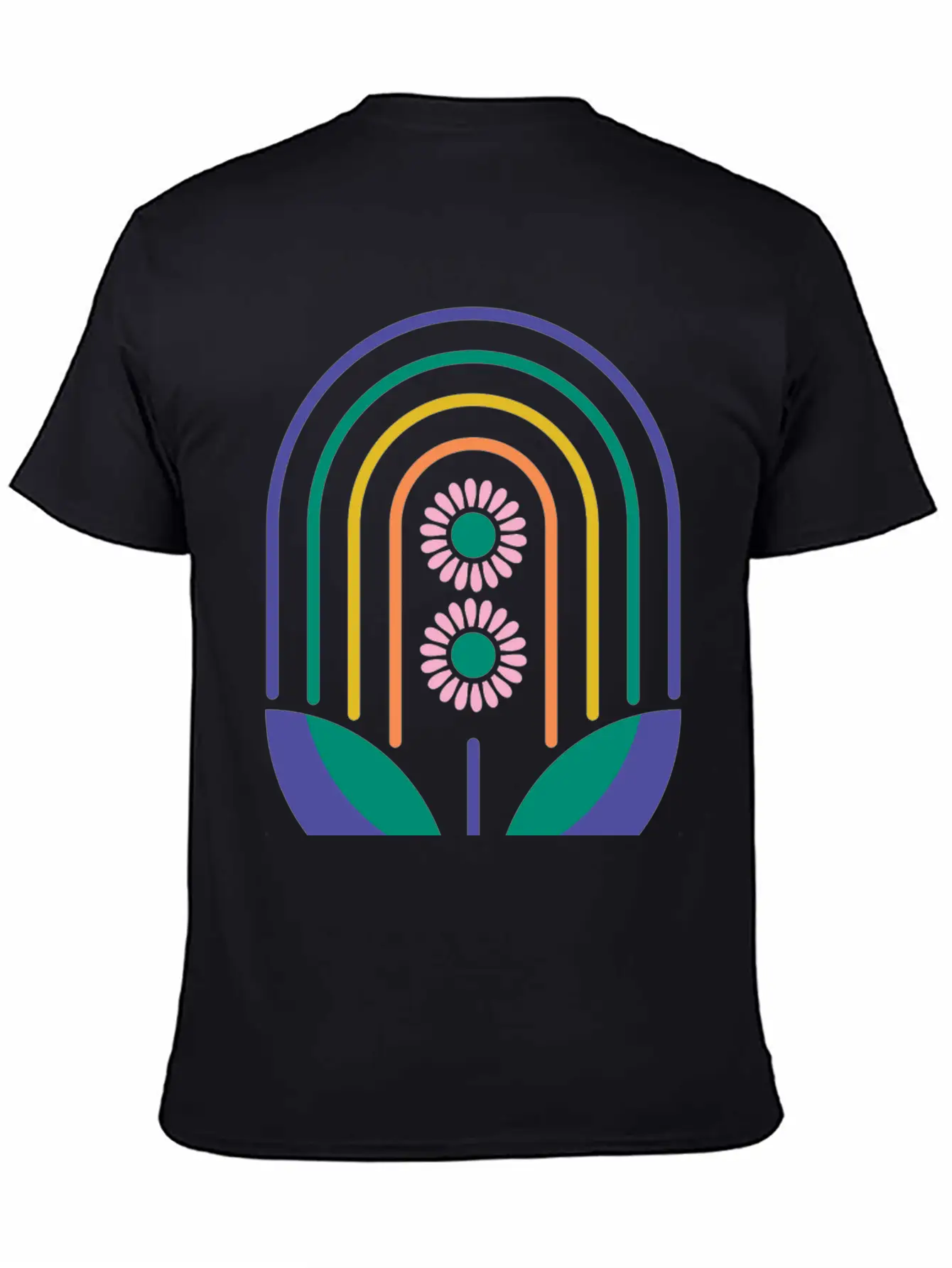 Rainbow Daisies Soft Cotton Short Sleeve Tee – Unisex Wardrobe Staple