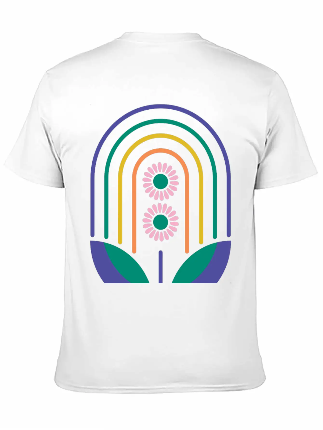 Rainbow Daisies Soft Cotton Short Sleeve Tee – Unisex Wardrobe Staple