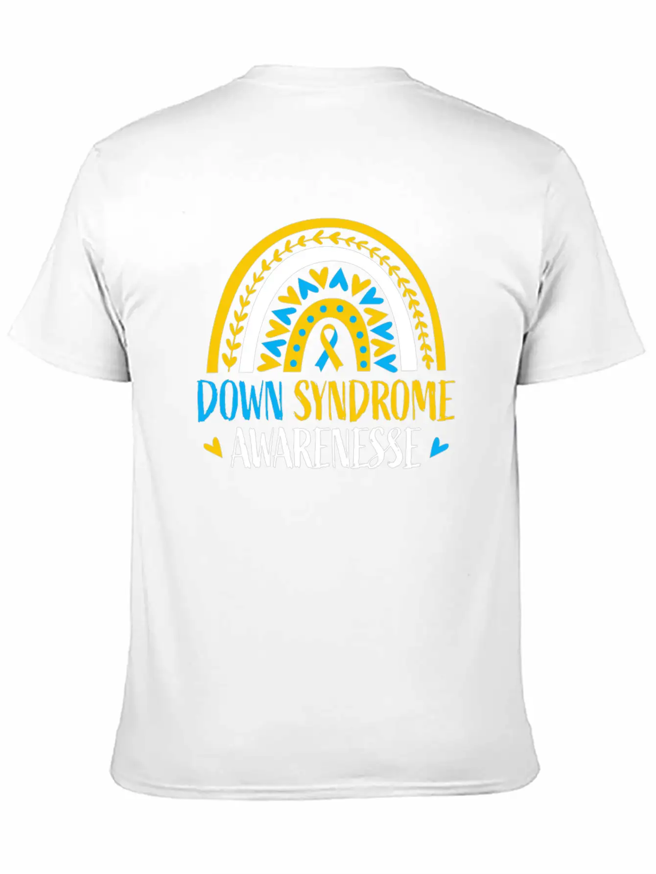 Rainbow Down Syndrome Awareness Lightweight Cotton T-Shirt – Daily Comfort Graphic Shirt