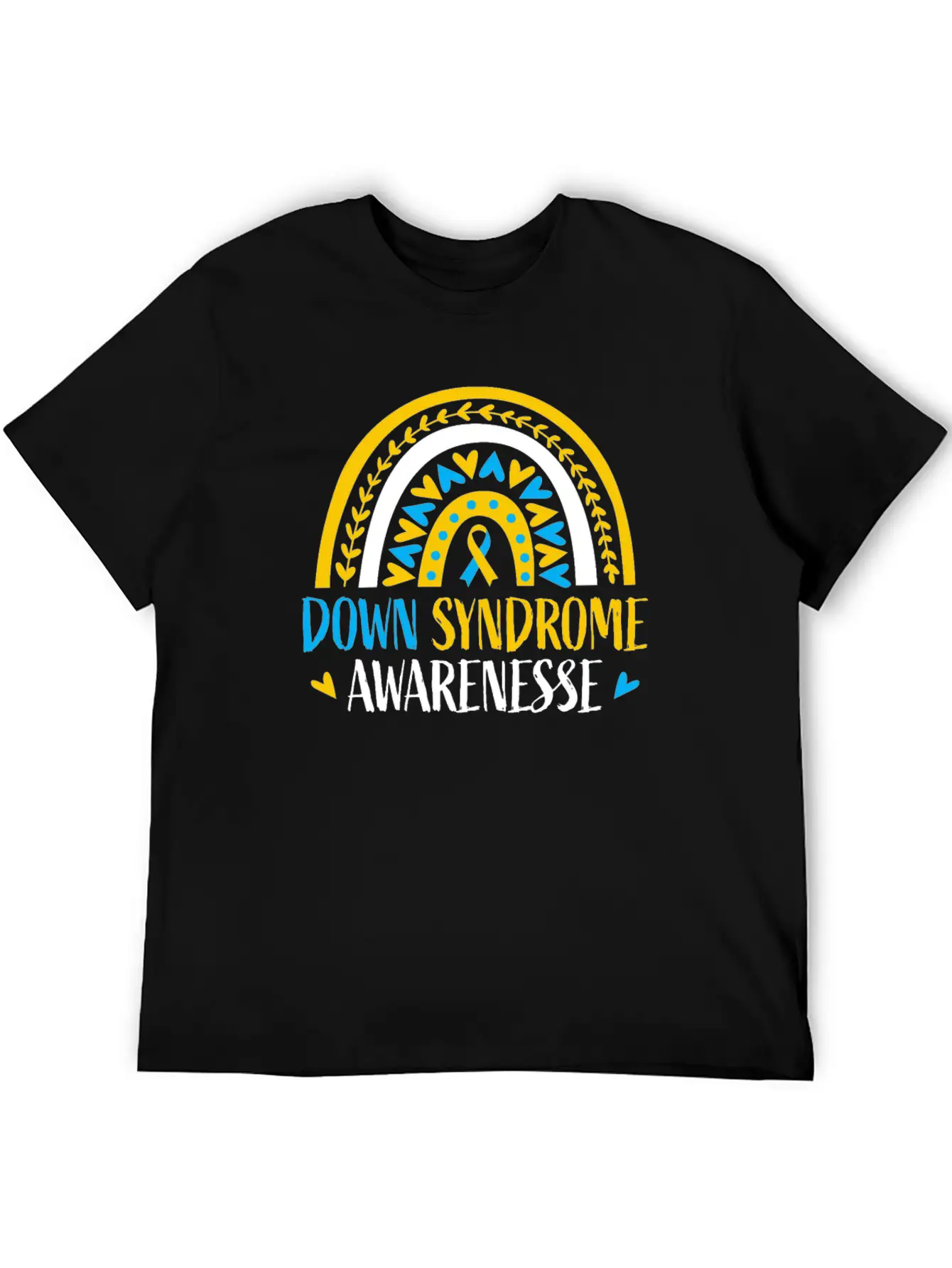 Rainbow Down Syndrome Awareness Lightweight Cotton T-Shirt – Daily Comfort Graphic Shirt