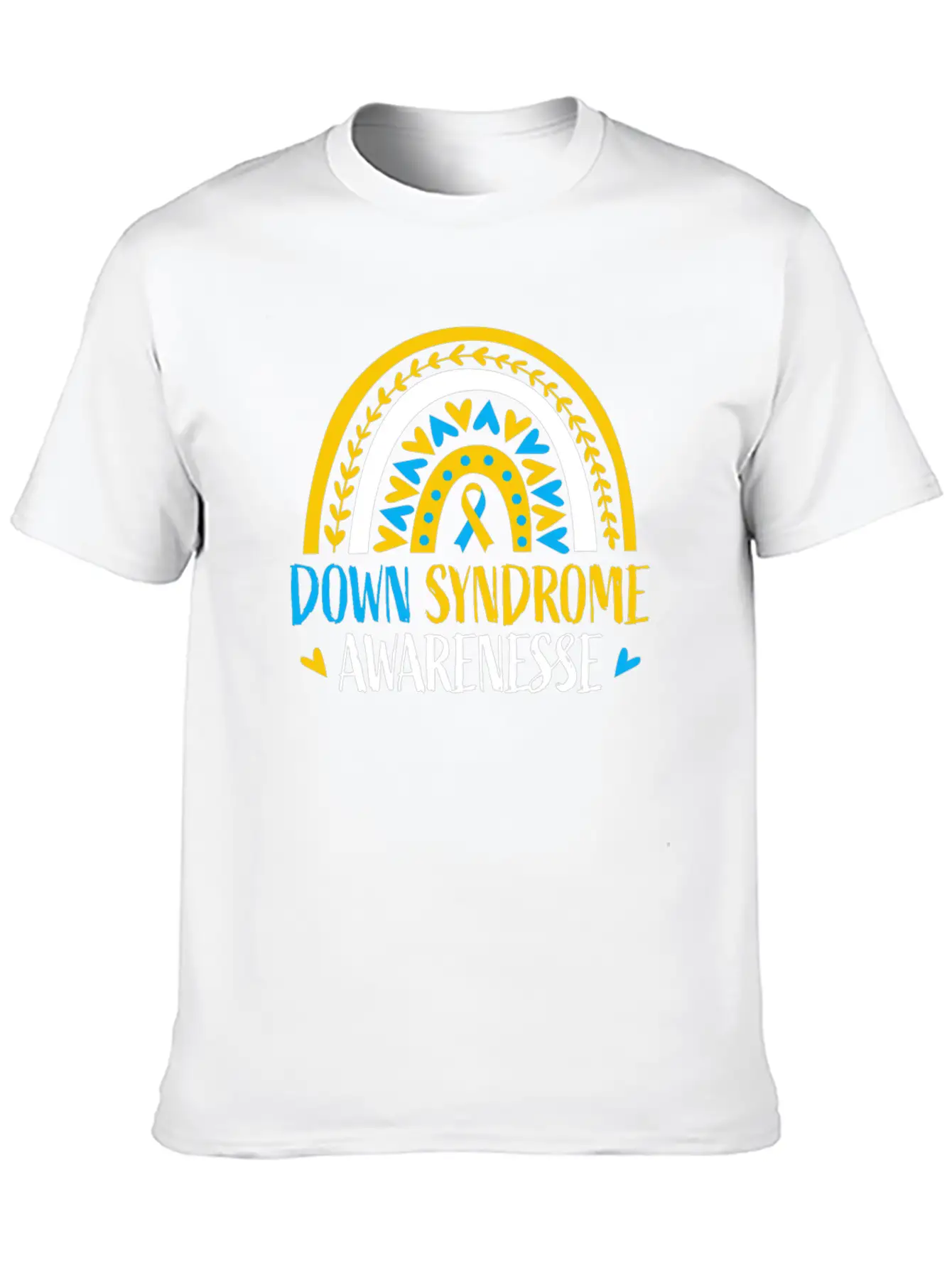 Rainbow Down Syndrome Awareness Lightweight Cotton T-Shirt – Daily Comfort Graphic Shirt