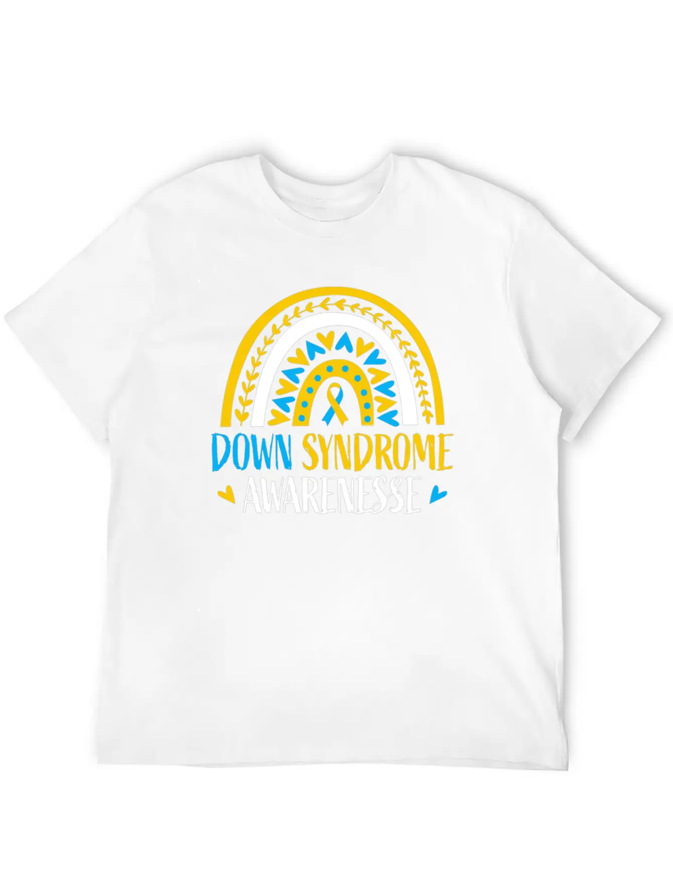 Rainbow Down Syndrome Awareness Lightweight Cotton T-Shirt – Daily Comfort Graphic Shirt