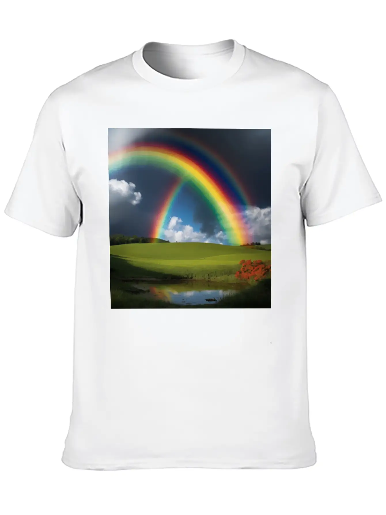 Rainbow Essential Cotton Tee For Daily Outfits – Unisex Style