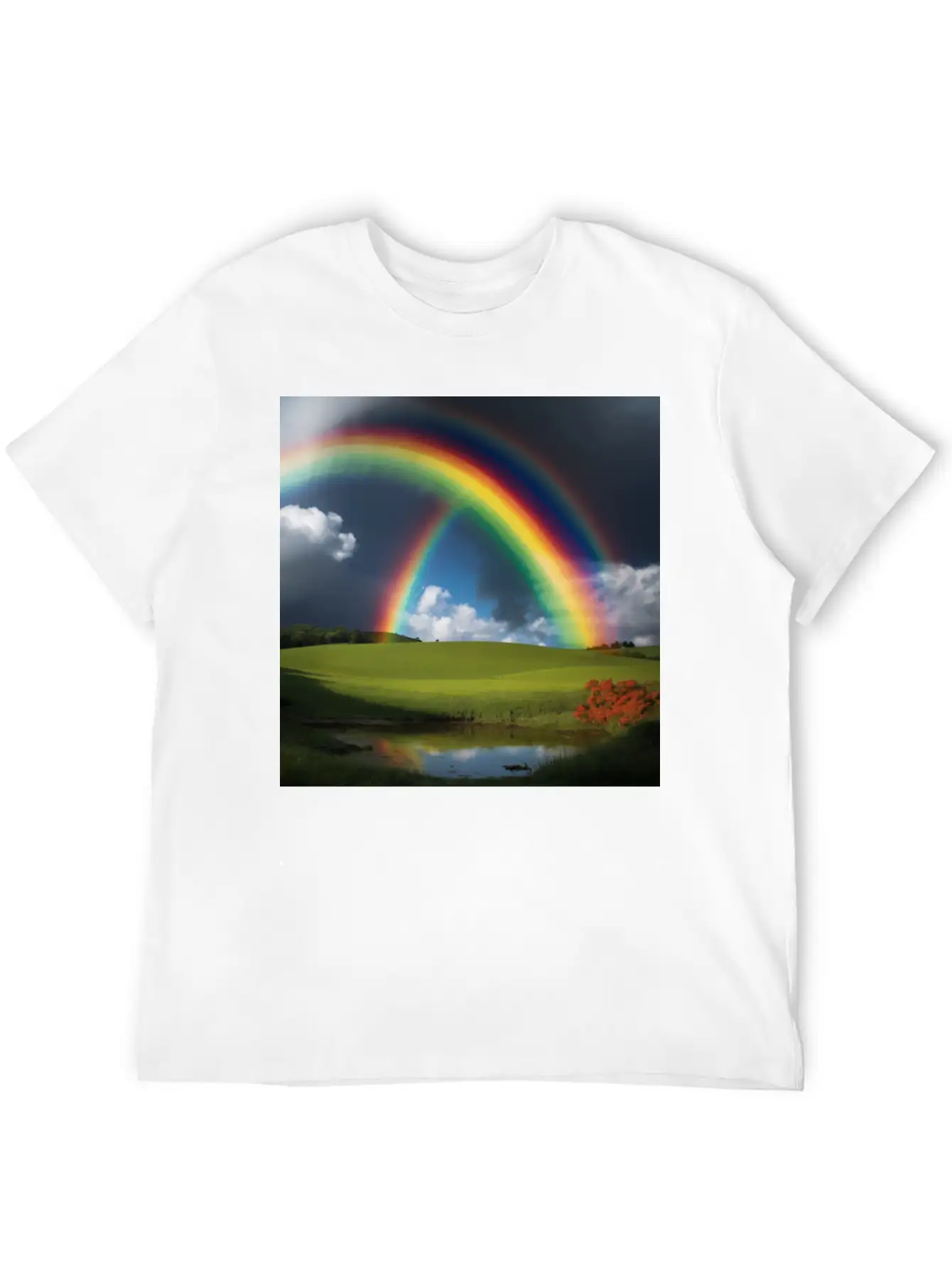 Rainbow Essential Cotton Tee For Daily Outfits – Unisex Style