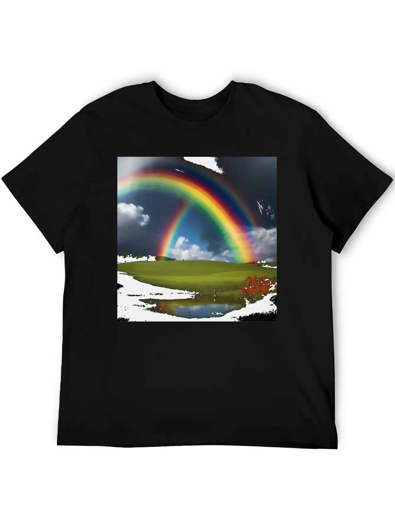 Rainbow Essential Cotton Tee For Daily Outfits – Unisex Style