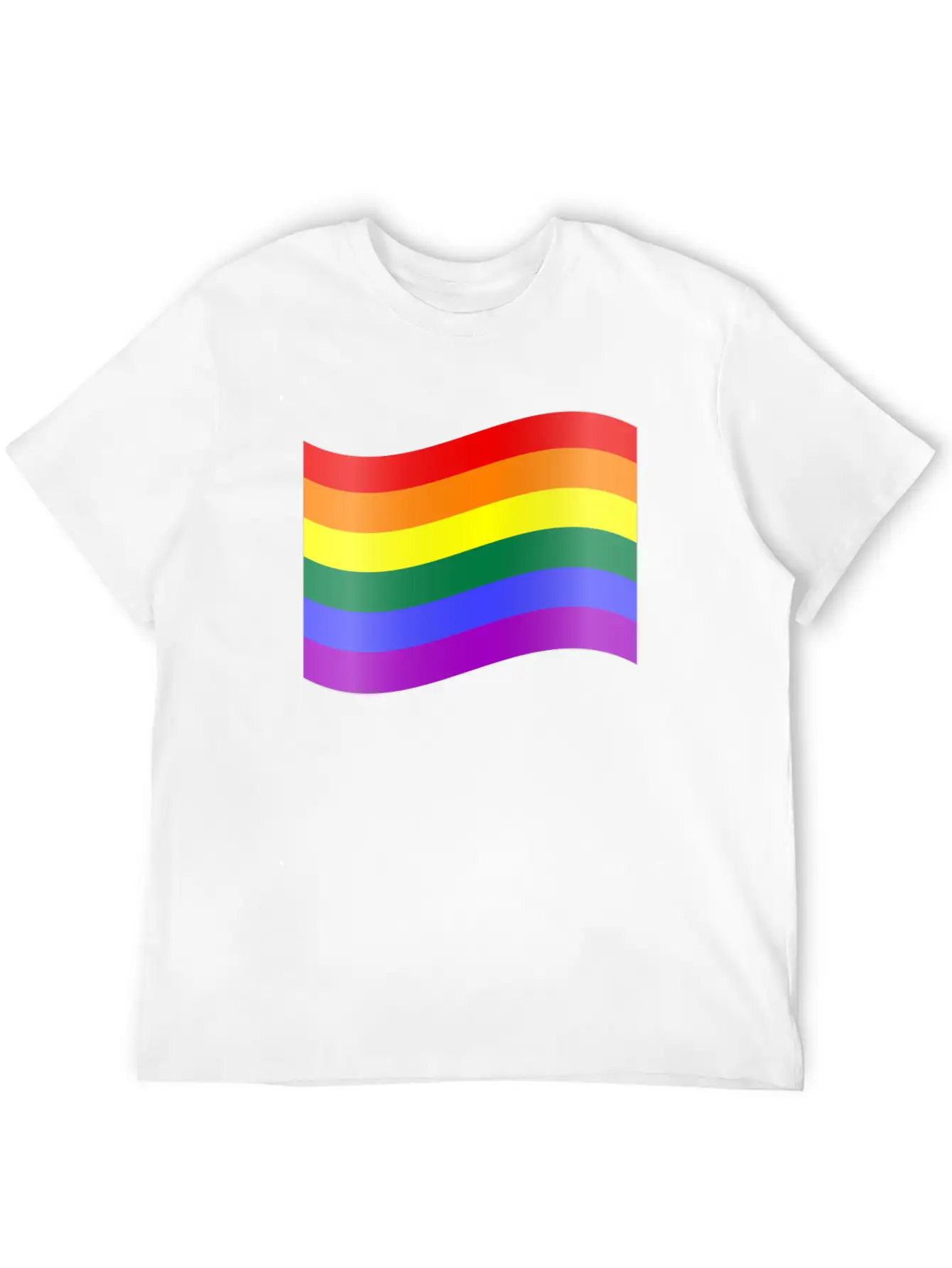 RAINBOW FLAG Essential Cotton Tee For Daily Outfits – Unisex Style