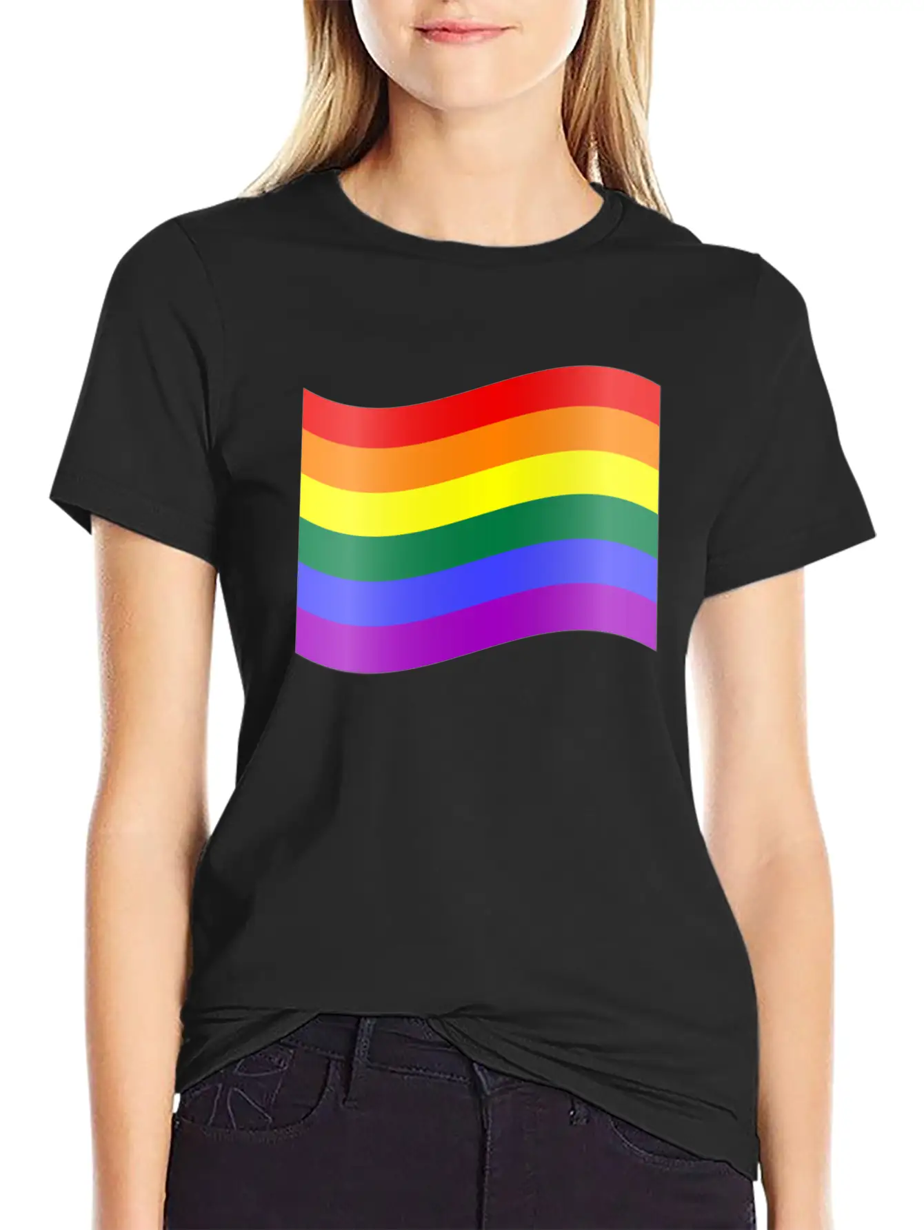 RAINBOW FLAG Essential Cotton Tee For Daily Outfits – Unisex Style
