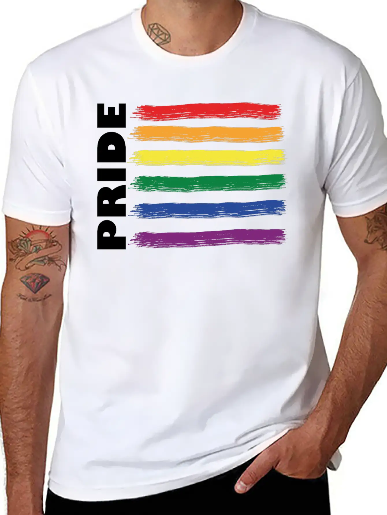 RAINBOW FLAG - PRIDE Soft Cotton Short Sleeve Tee – Unisex Wardrobe Staple