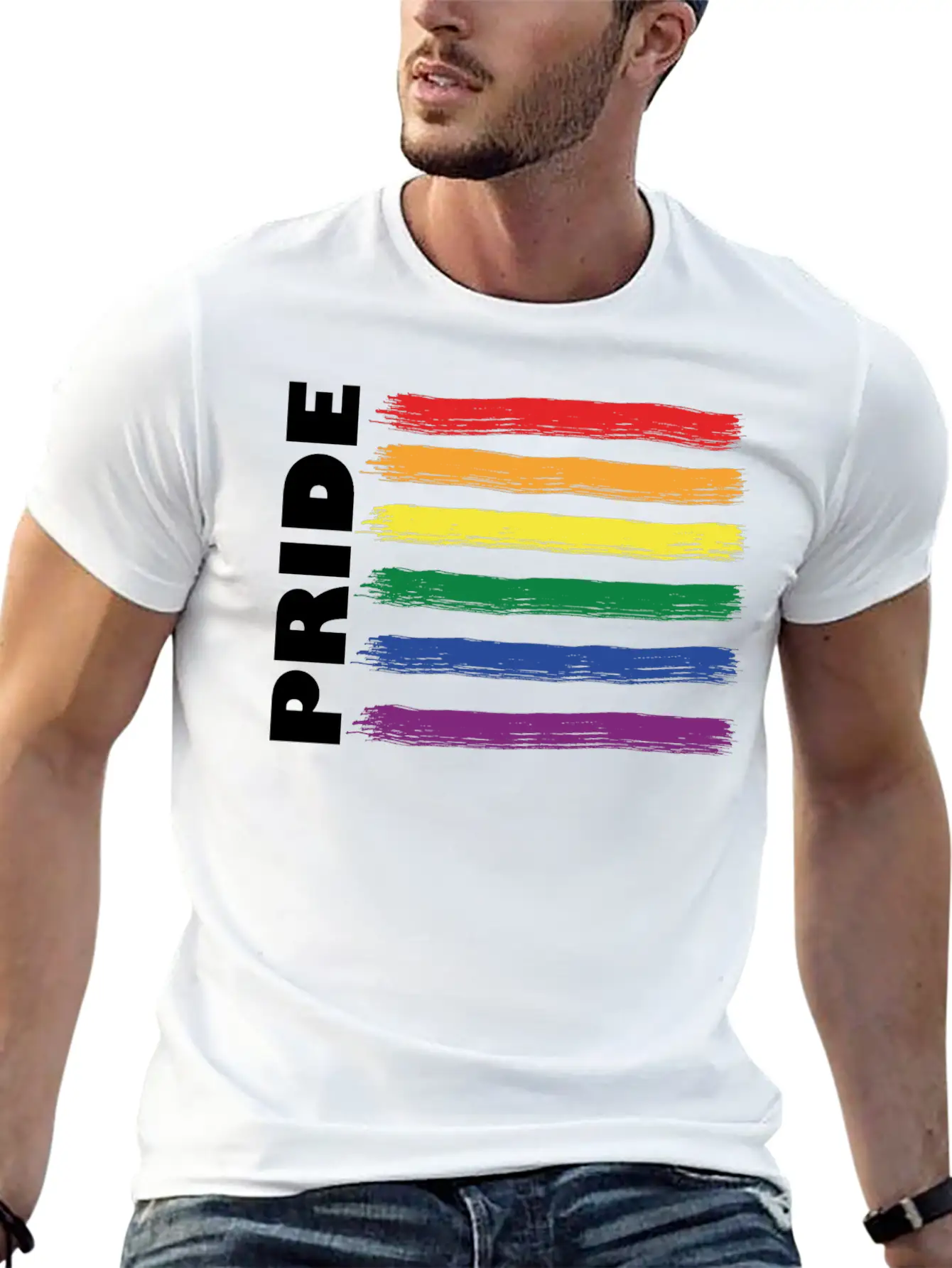 RAINBOW FLAG - PRIDE Soft Cotton Short Sleeve Tee – Unisex Wardrobe Staple