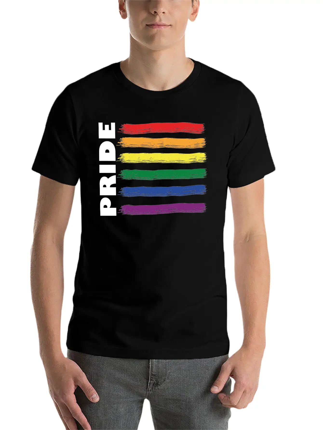RAINBOW FLAG - PRIDE Soft Cotton Short Sleeve Tee – Unisex Wardrobe Staple
