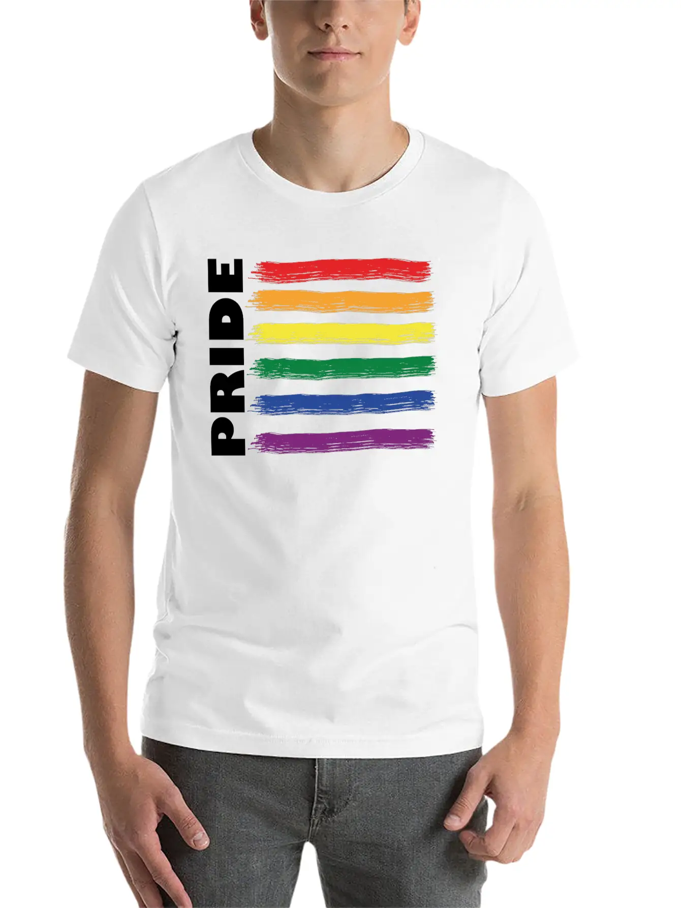 RAINBOW FLAG - PRIDE Soft Cotton Short Sleeve Tee – Unisex Wardrobe Staple