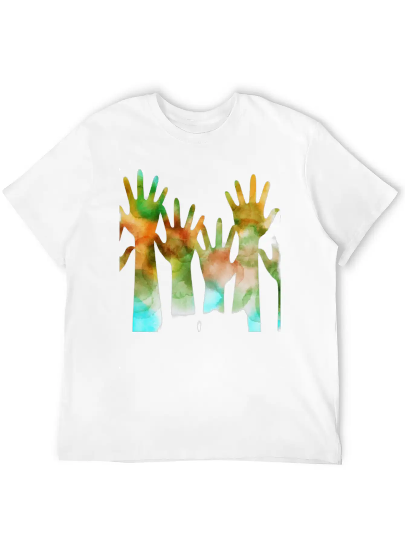 Rainbow Hand Lightweight Cotton T-Shirt – Daily Comfort Graphic Shirt