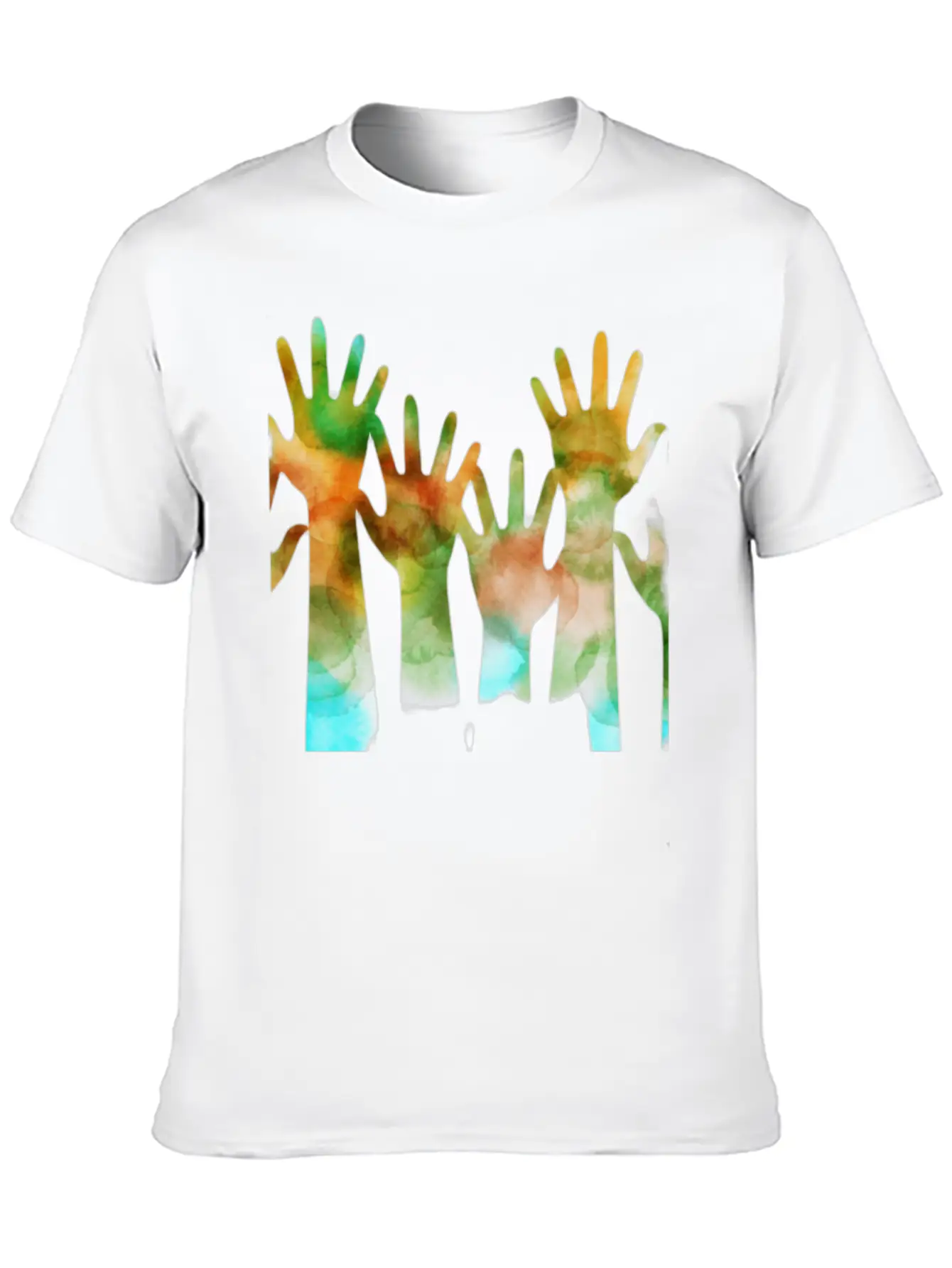 Rainbow Hand Lightweight Cotton T-Shirt – Daily Comfort Graphic Shirt