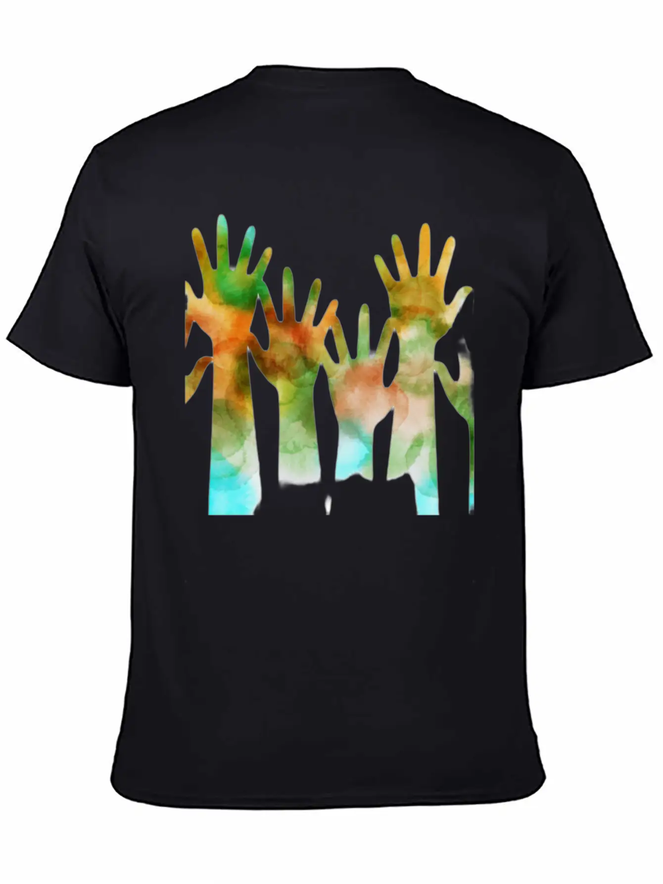 Rainbow Hand Lightweight Cotton T-Shirt – Daily Comfort Graphic Shirt
