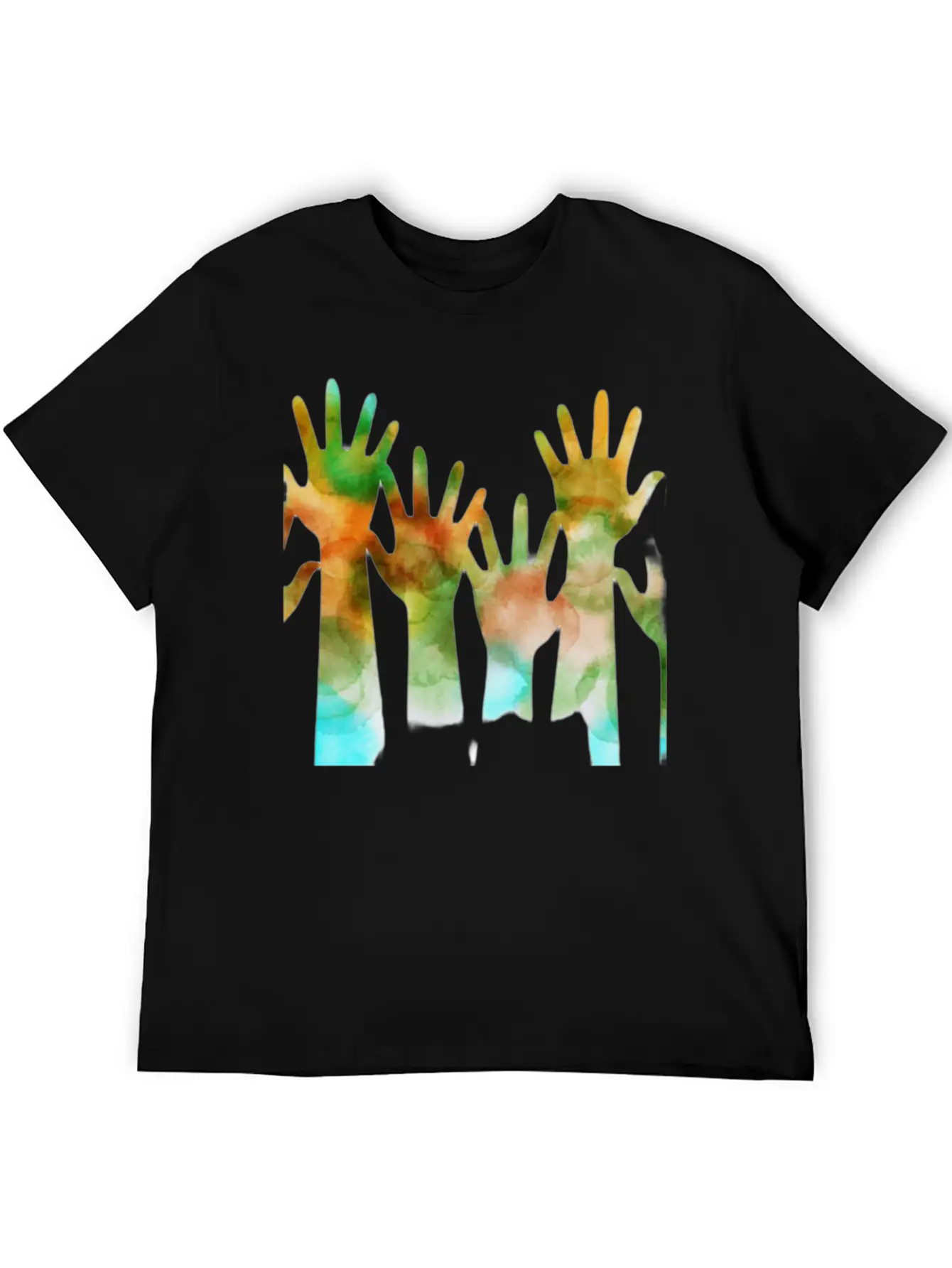 Rainbow Hand Lightweight Cotton T-Shirt – Daily Comfort Graphic Shirt