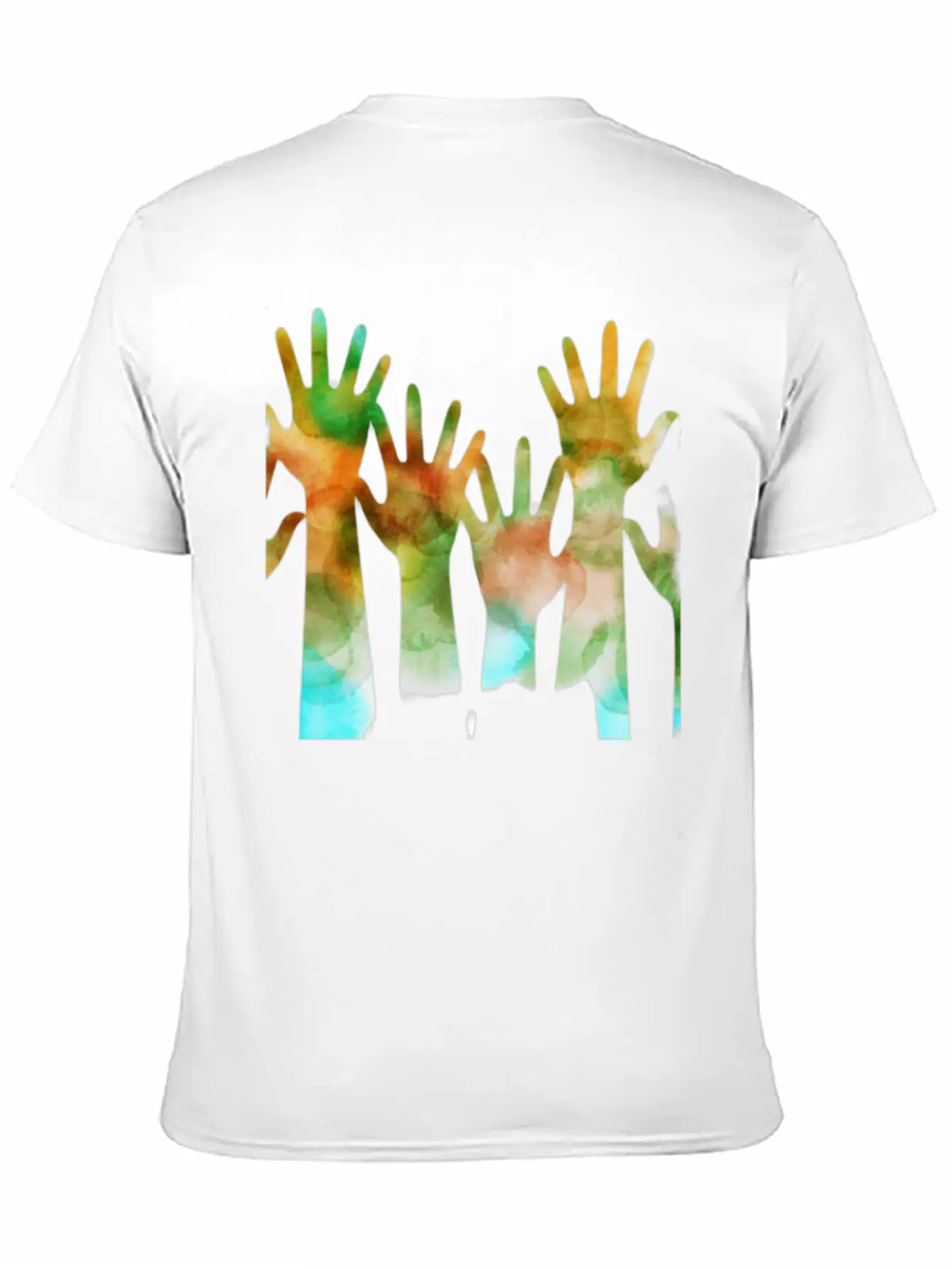 Rainbow Hand Lightweight Cotton T-Shirt – Daily Comfort Graphic Shirt
