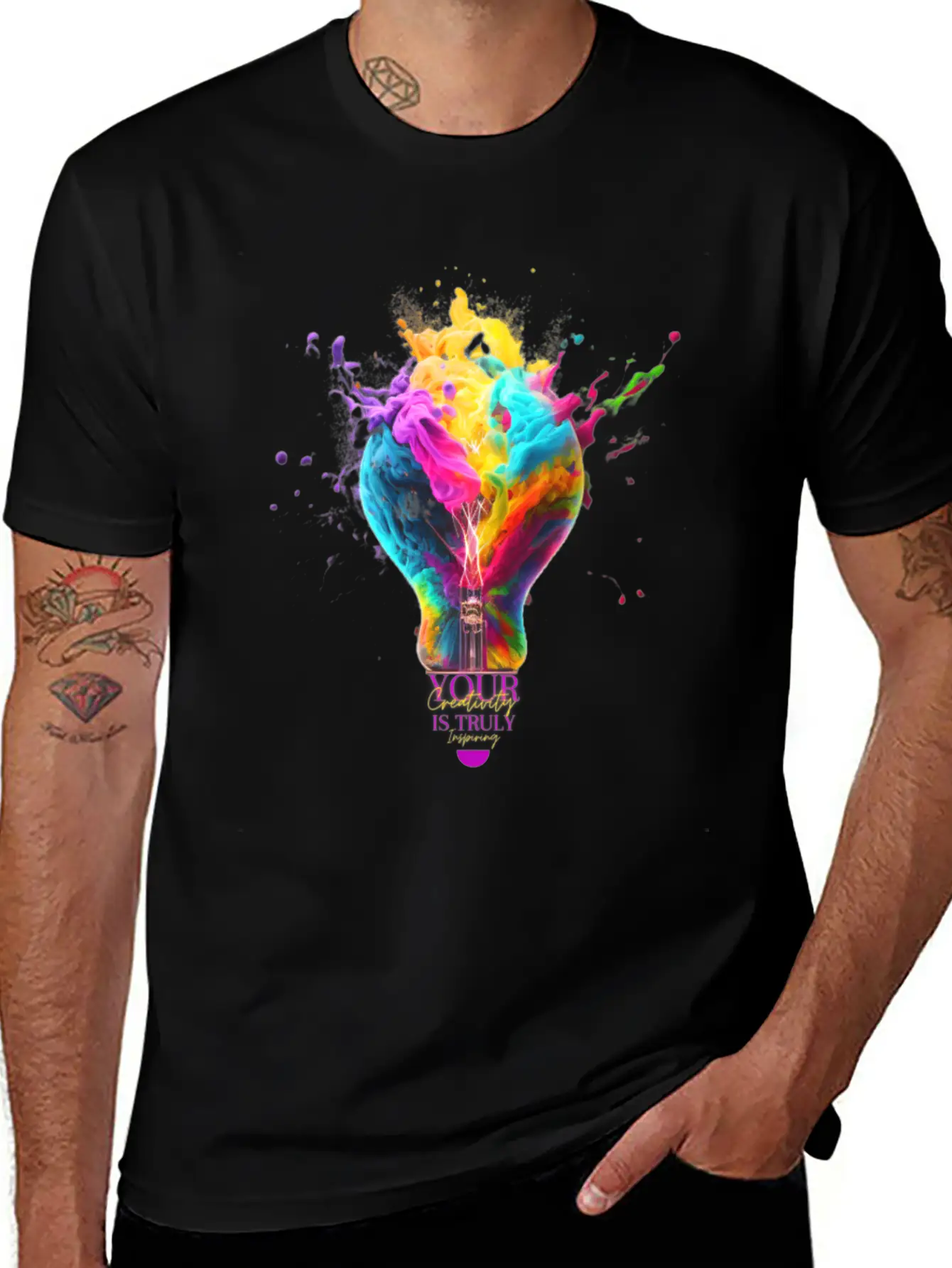Rainbow Lamp | Your Creativity Is Truly Inspiring. Modern Fit Casual T-Shirt – Clean And Versatile Design